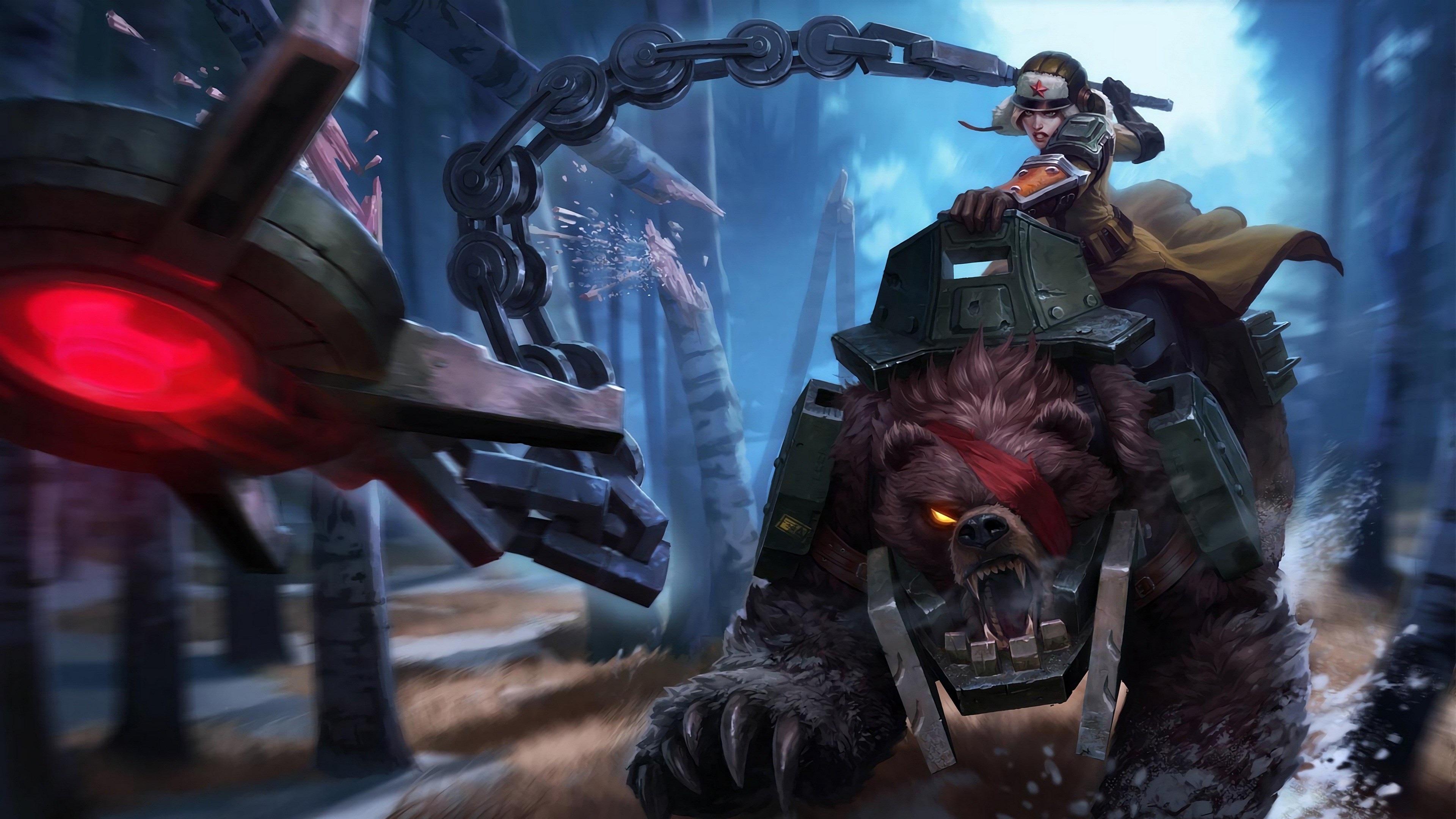 Annie and Tibbers from League of Legends 4K HD Wallpaper
