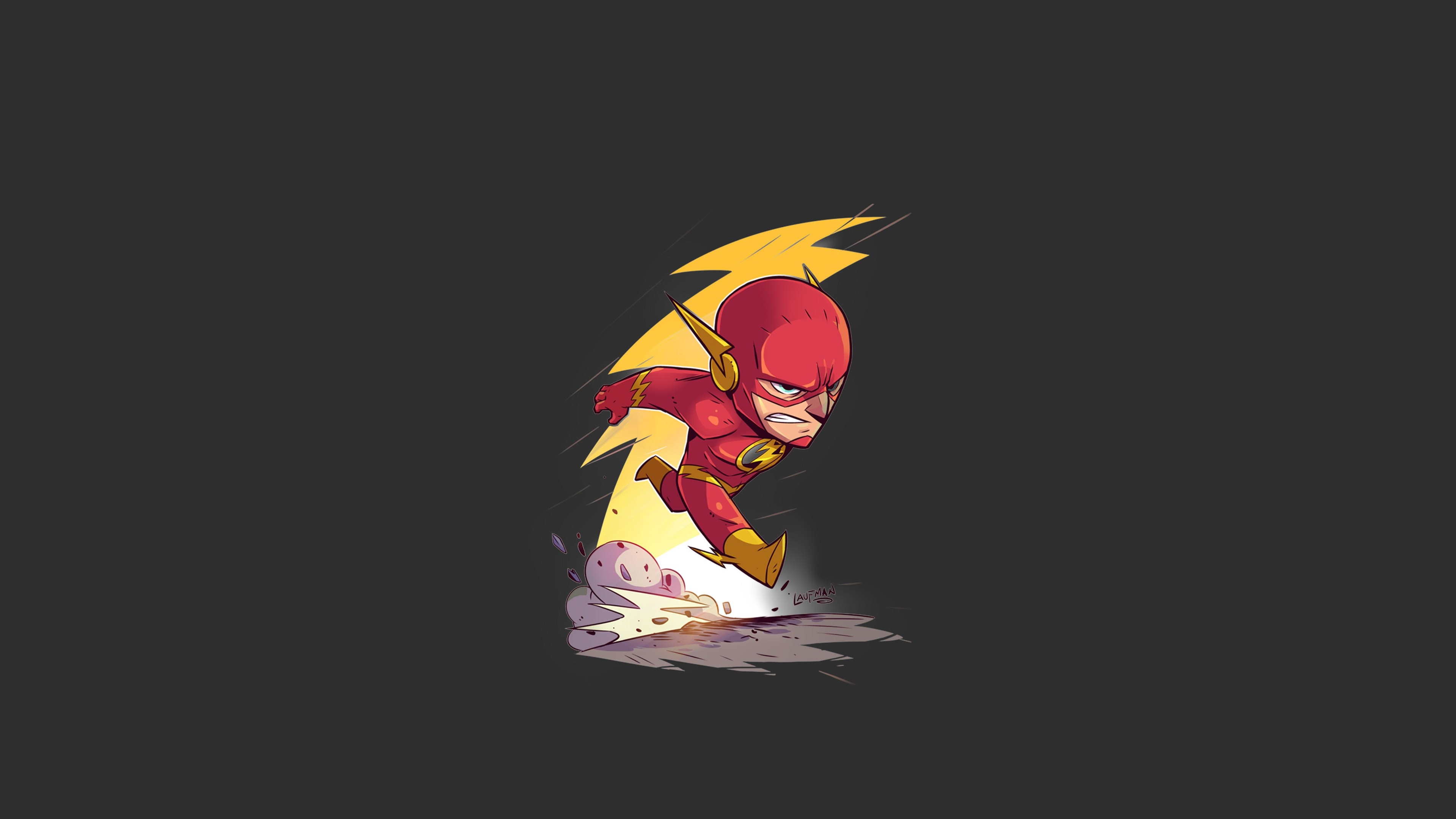 The Flash running with lightning HD Wallpaper