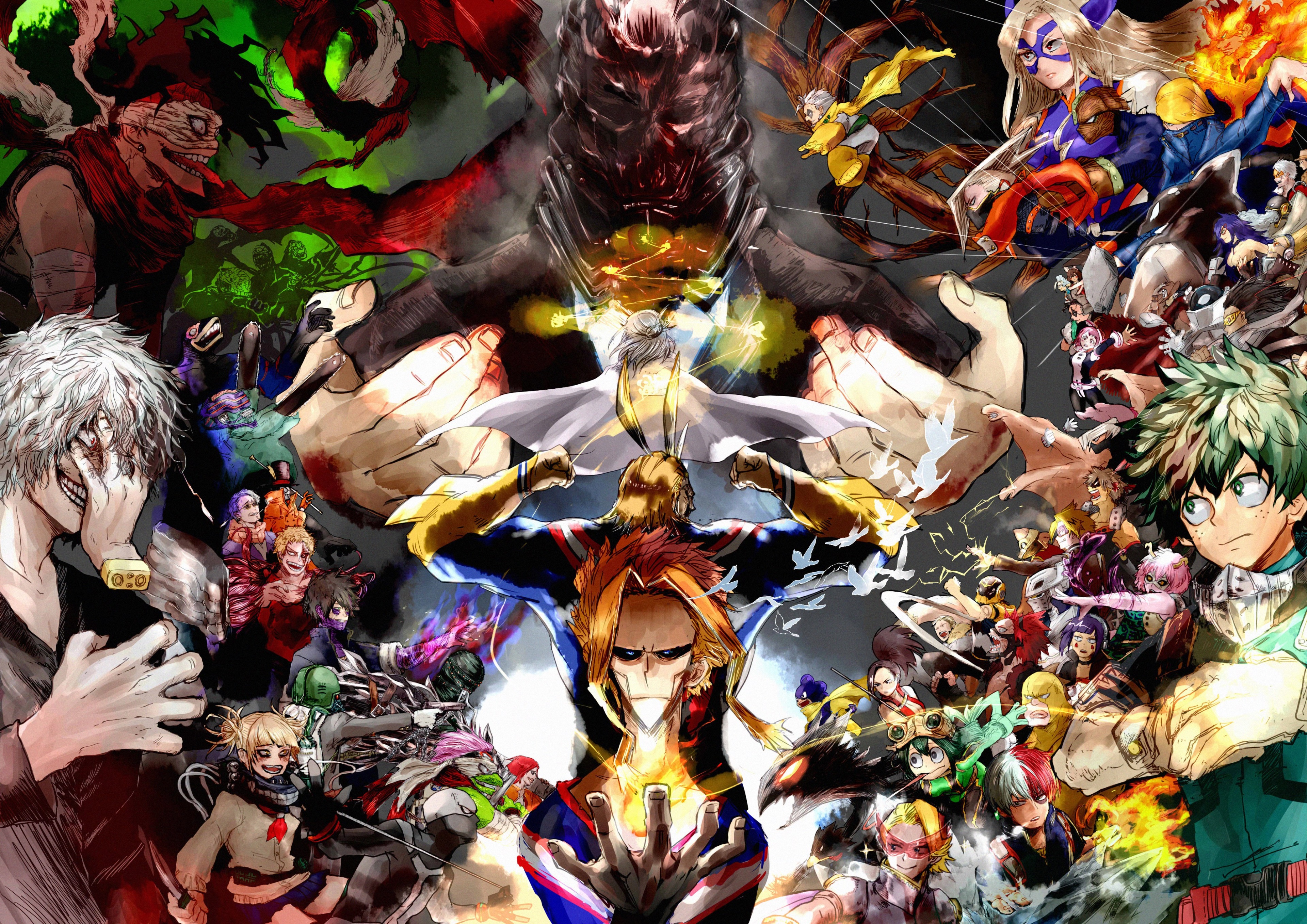 My Hero Academia characters collage HD Wallpaper