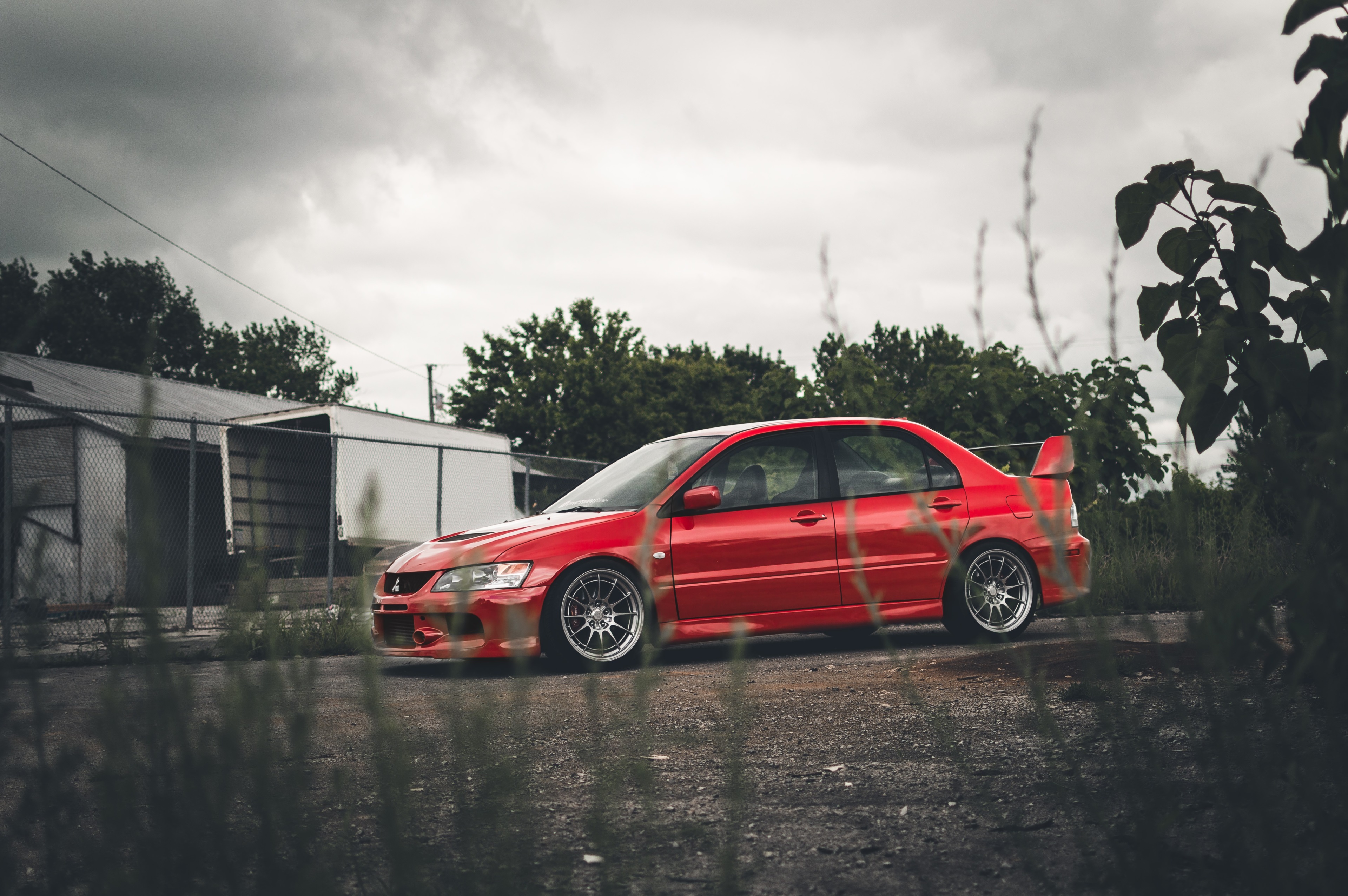 Red Mitsubishi Lancer Evolution VIII 4K Car HD Wallpaper