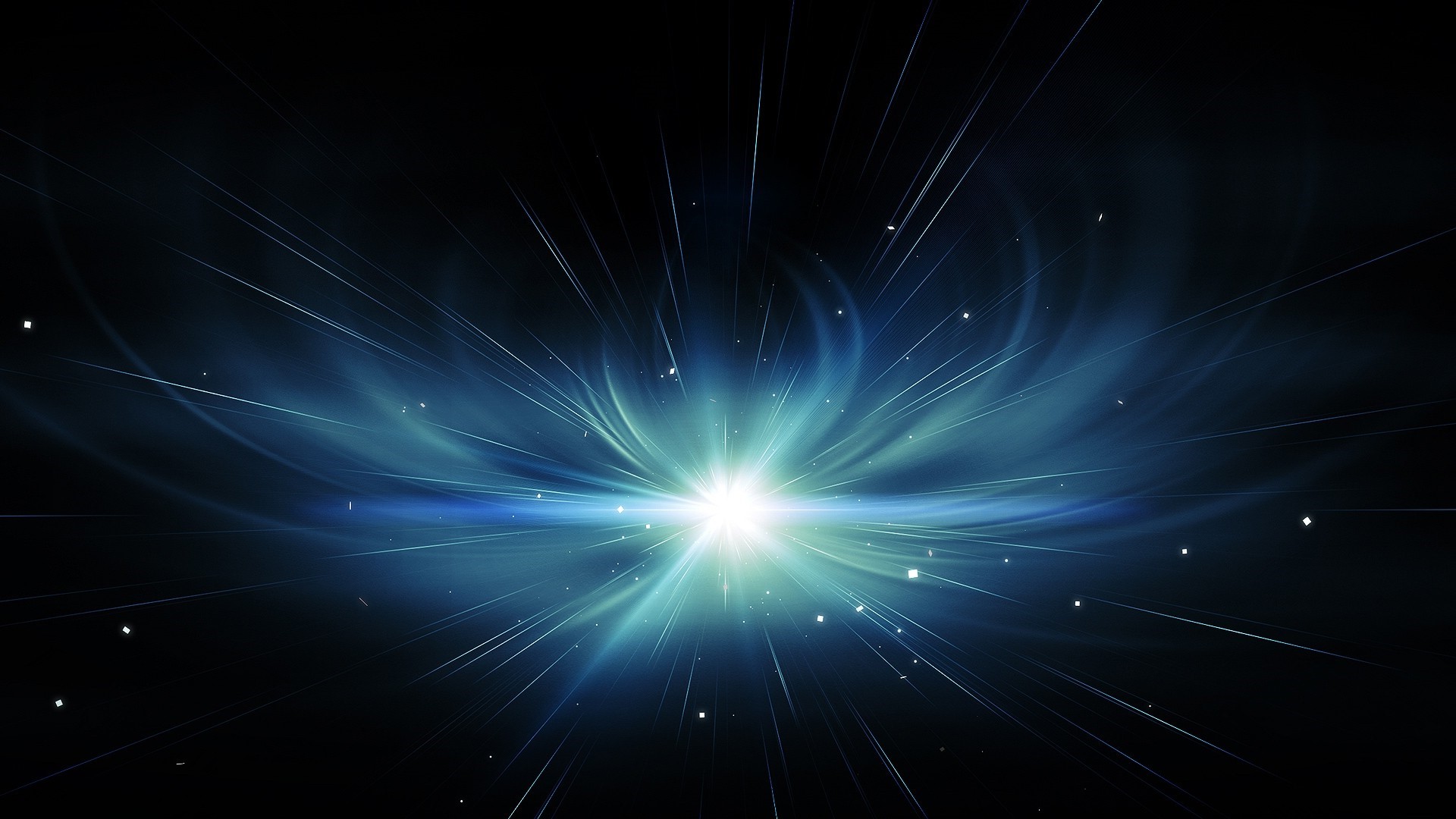 Abstract blue supernova in dark space HD Wallpaper