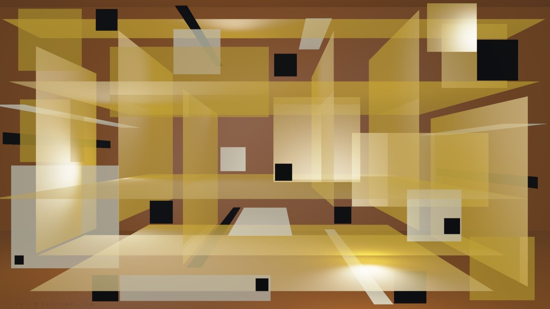 Abstract geometric composition with squares and rectangles HD Wallpaper