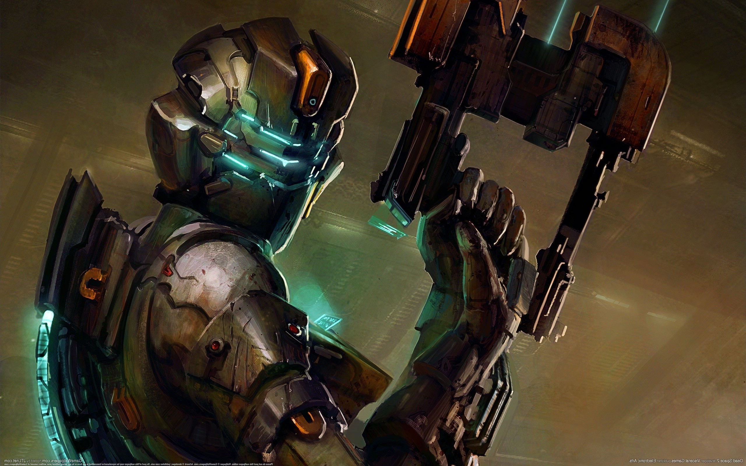 Isaac Clarke from Dead Space holding a weapon HD Wallpaper