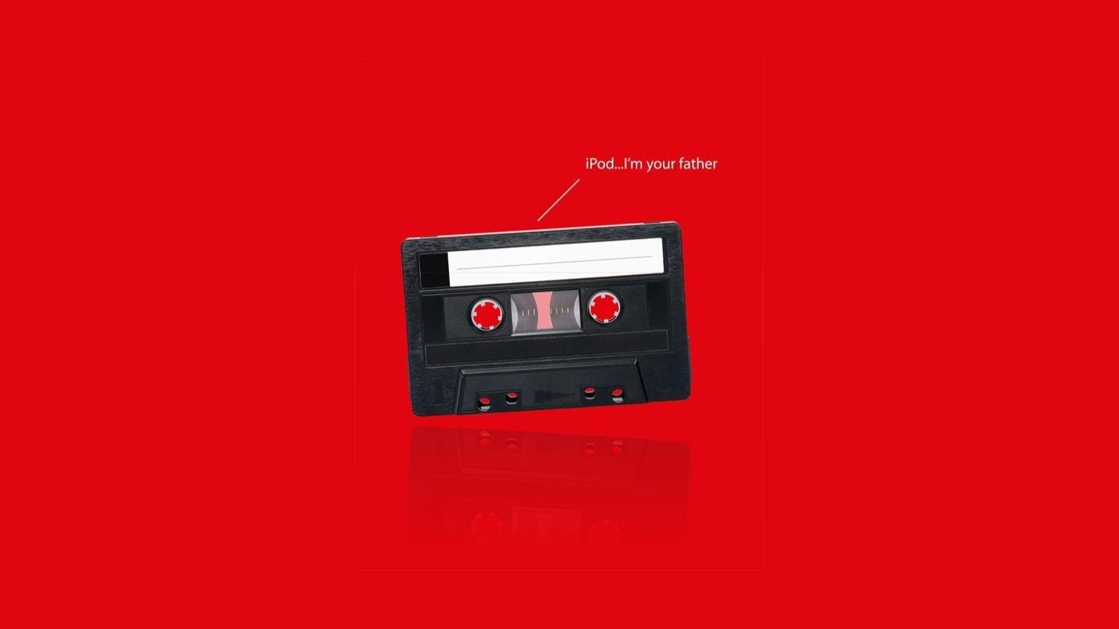 Cassette tape with text 'iPod...i'm your father' HD Wallpaper