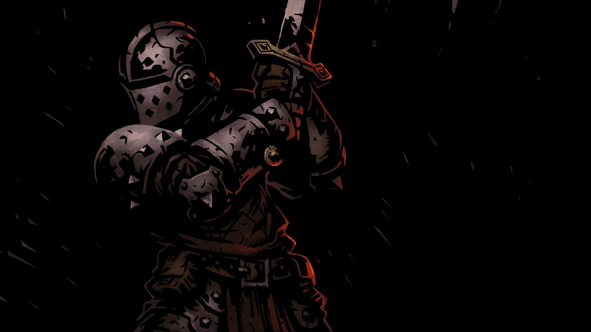 Knight from Darkest Dungeon holding a sword HD Wallpaper
