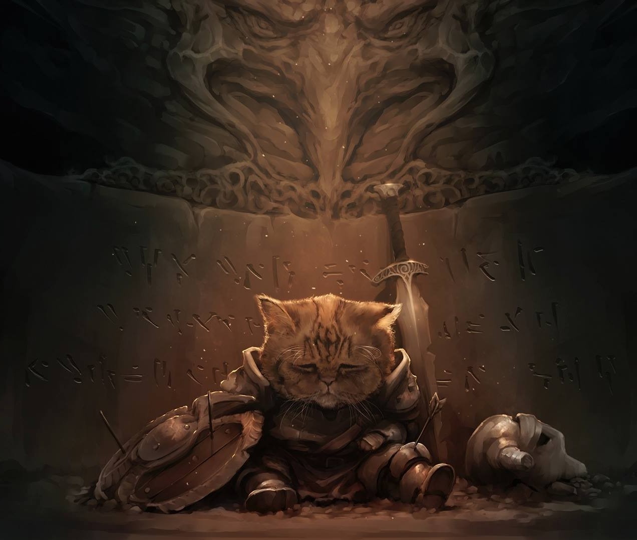 Cat warrior from The Elder Scrolls V Skyrim HD Wallpaper