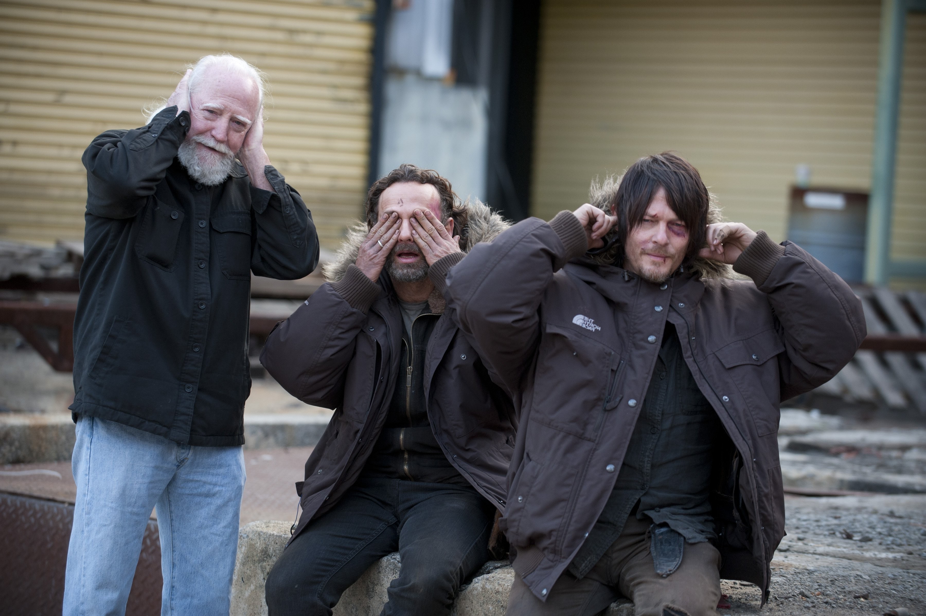 Hershel, Rick, and Daryl from The Walking Dead HD Wallpaper
