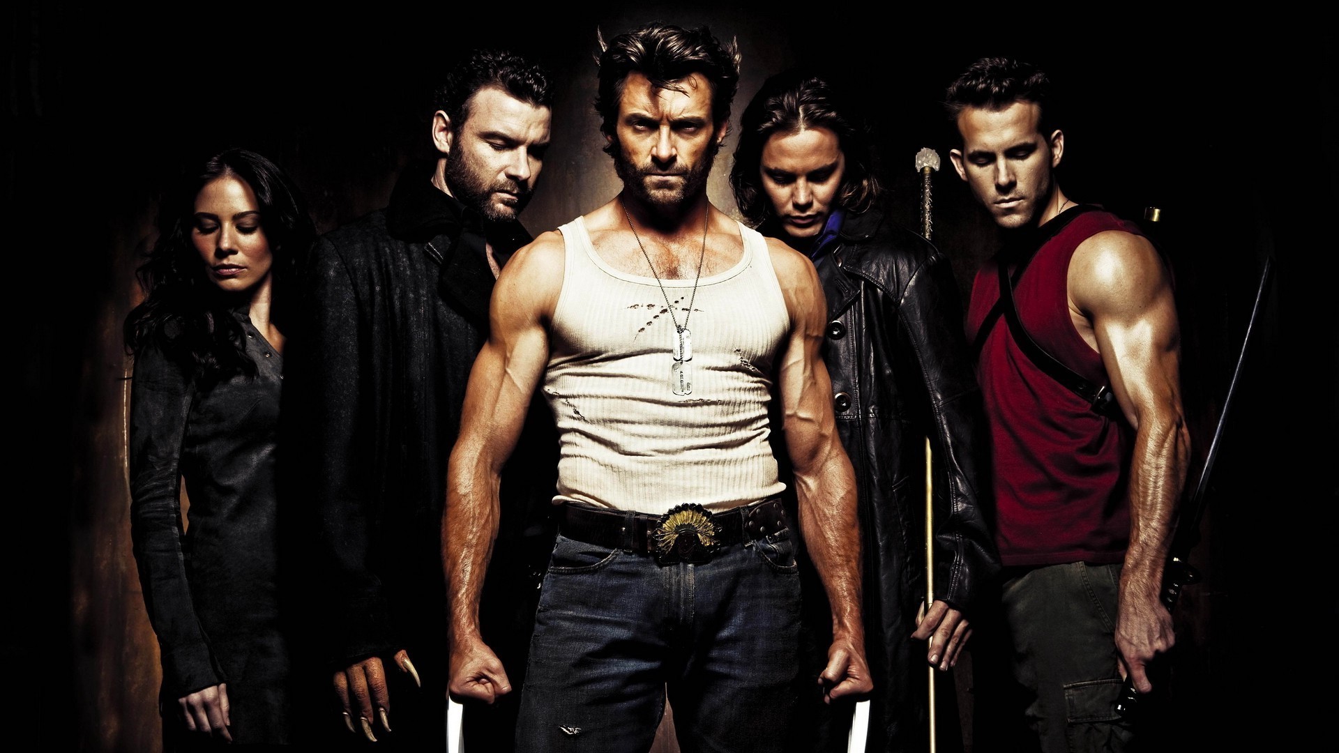 X-Men Origins Wolverine Cast Intense Stare HD Wallpaper
