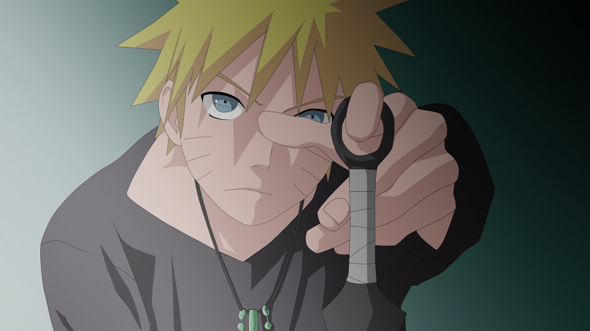 Naruto Uzumaki from Naruto Shippuden holding a kunai HD Wallpaper