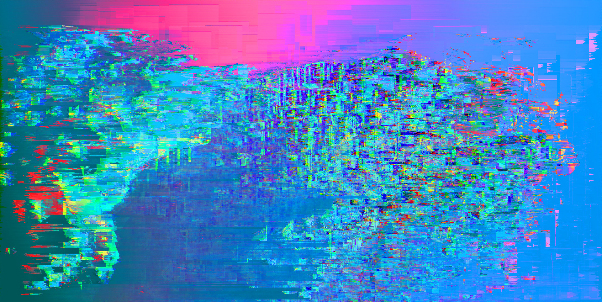 Glitch art abstract digital image HD Wallpaper