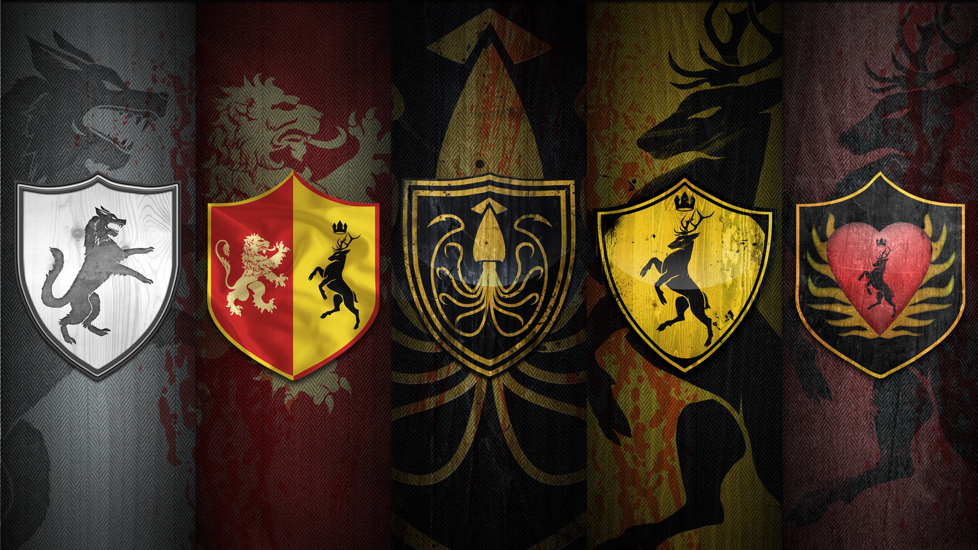 Game of Thrones House Sigils HD Wallpaper
