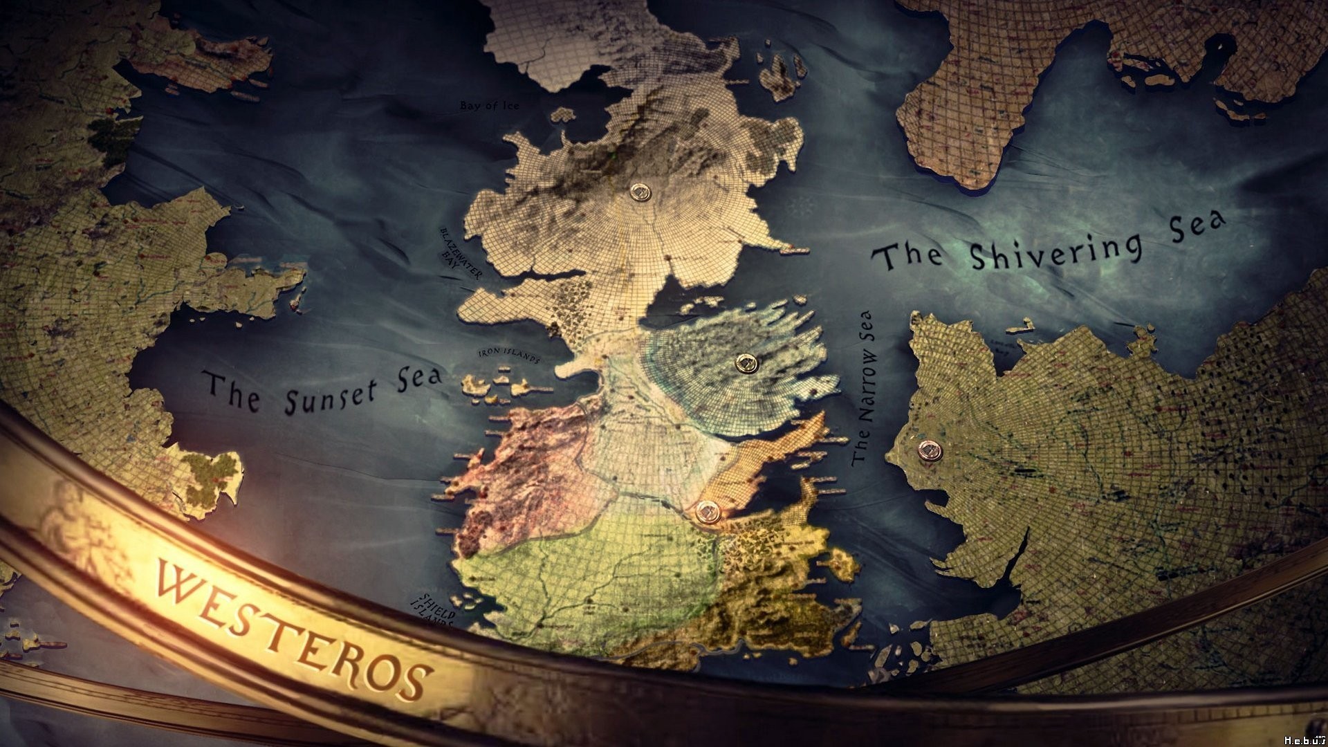 Map of Westeros from Game of Thrones HD Wallpaper