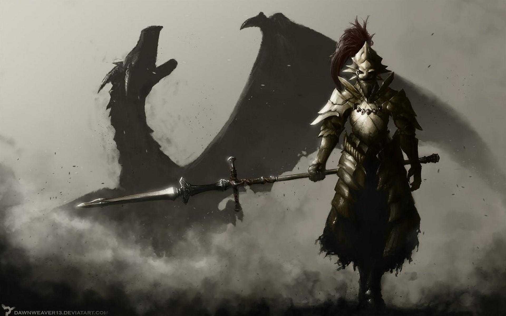 Dragon Slayer Ornstein from Dark Souls HD Wallpaper