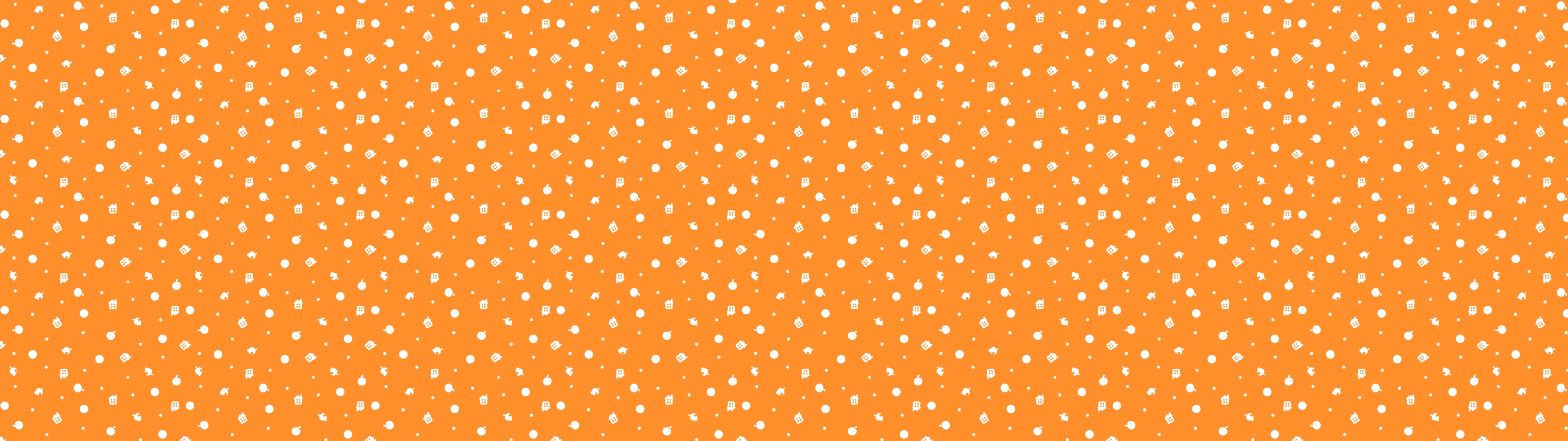 Orange background with white dots pattern HD Wallpaper
