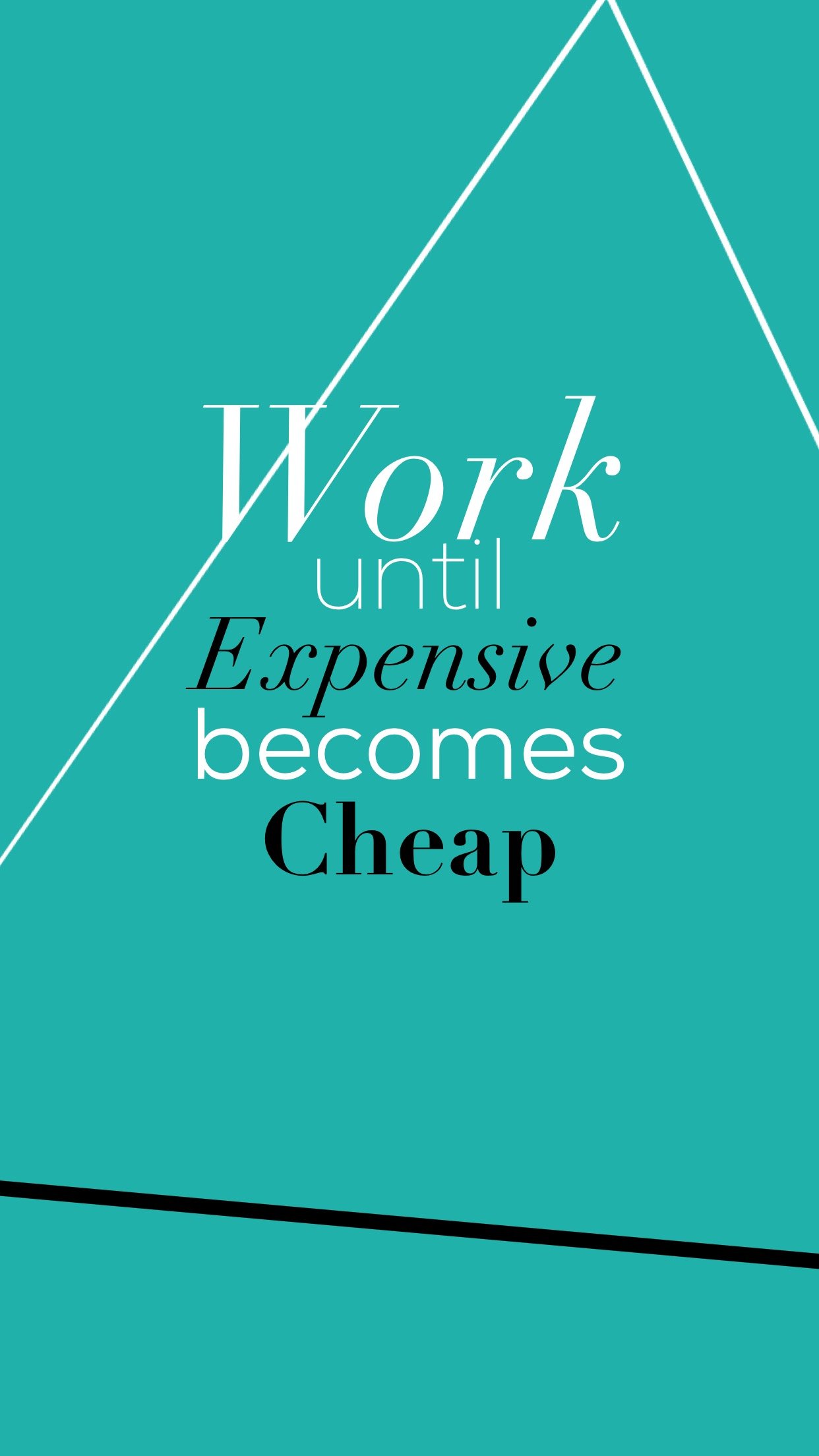 Motivational quote about work and expense HD Wallpaper