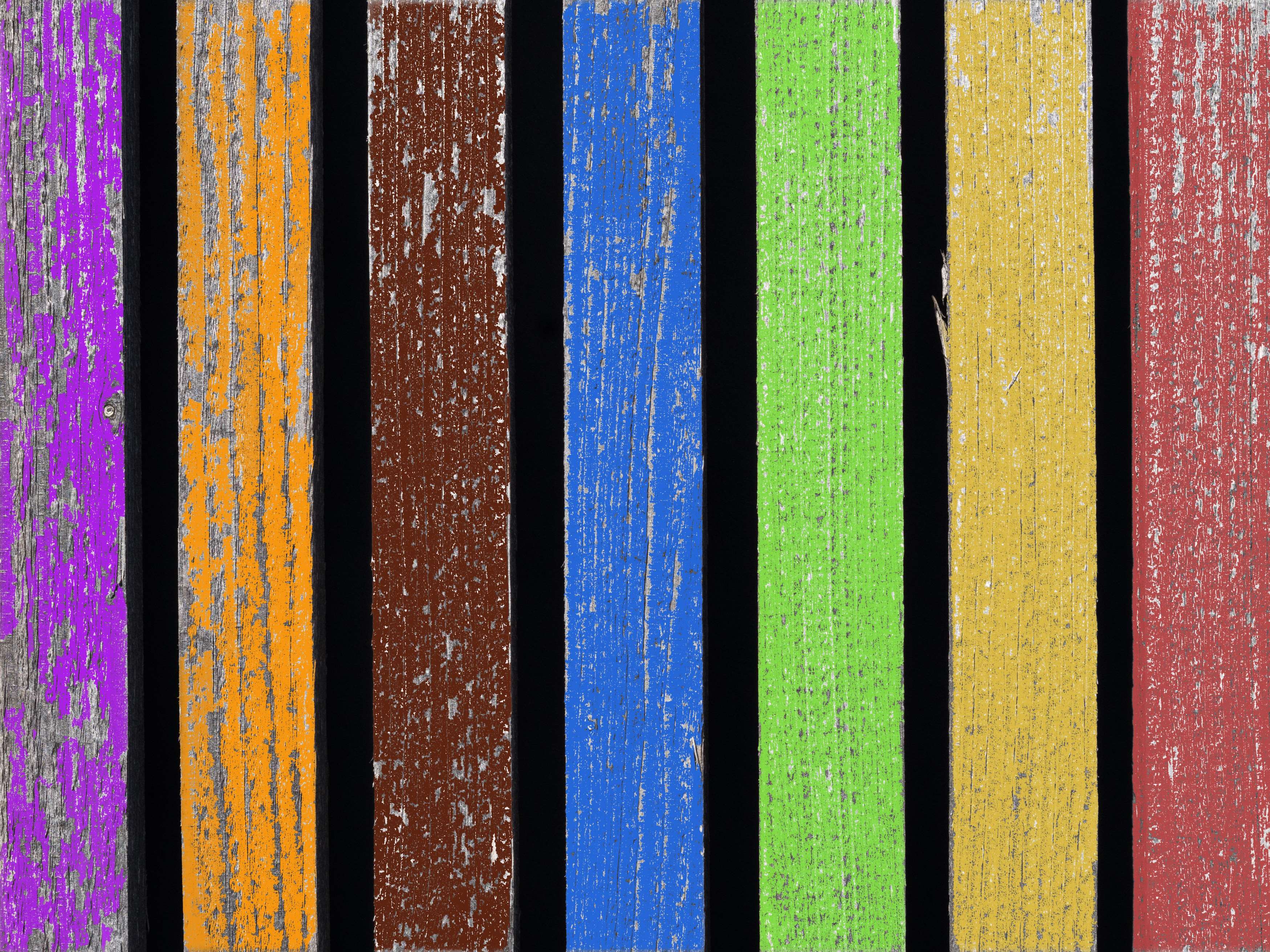 Colorful weathered wooden planks texture HD Wallpaper