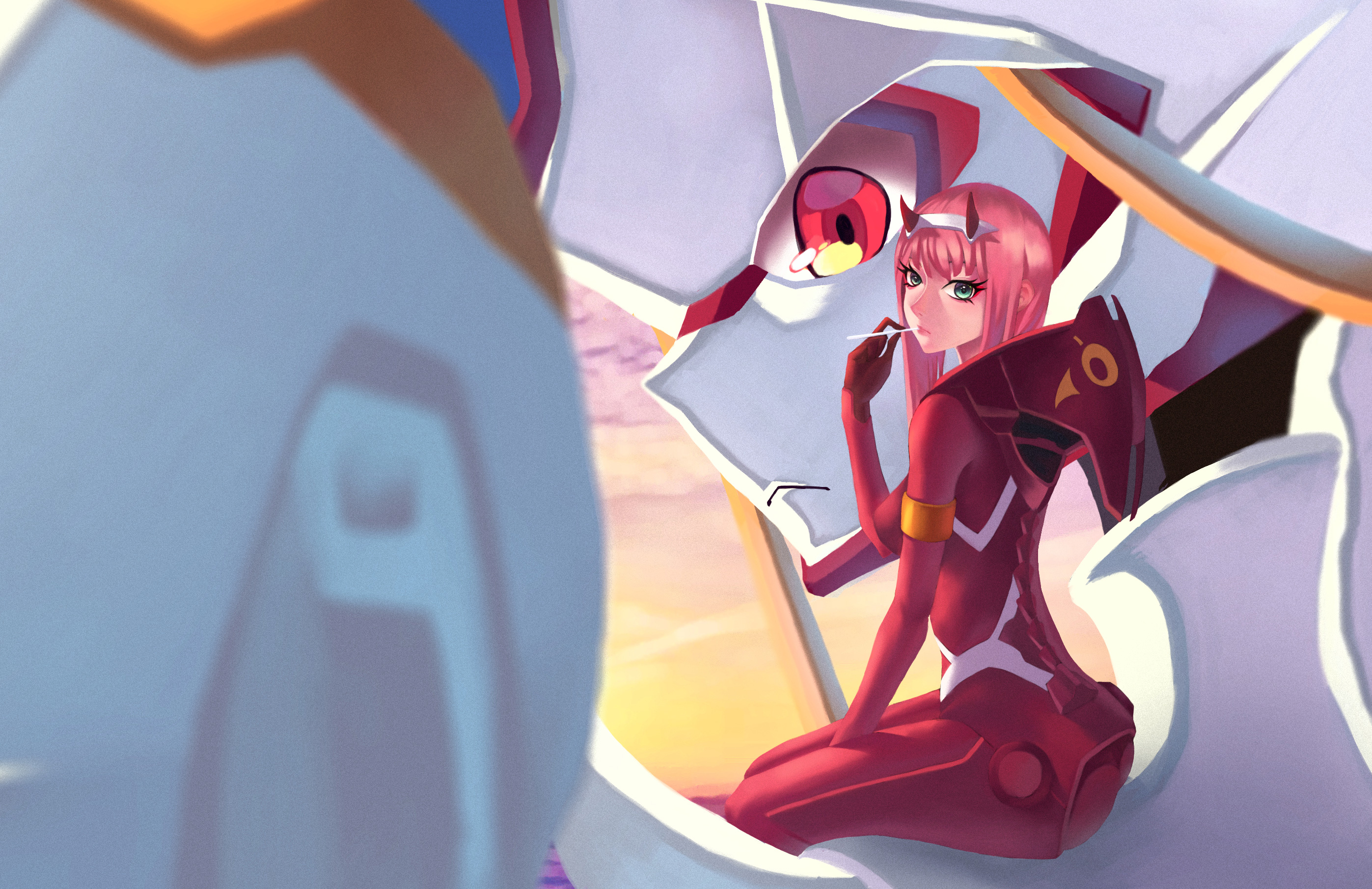 Zero Two from Darling in the Franxx HD Wallpaper