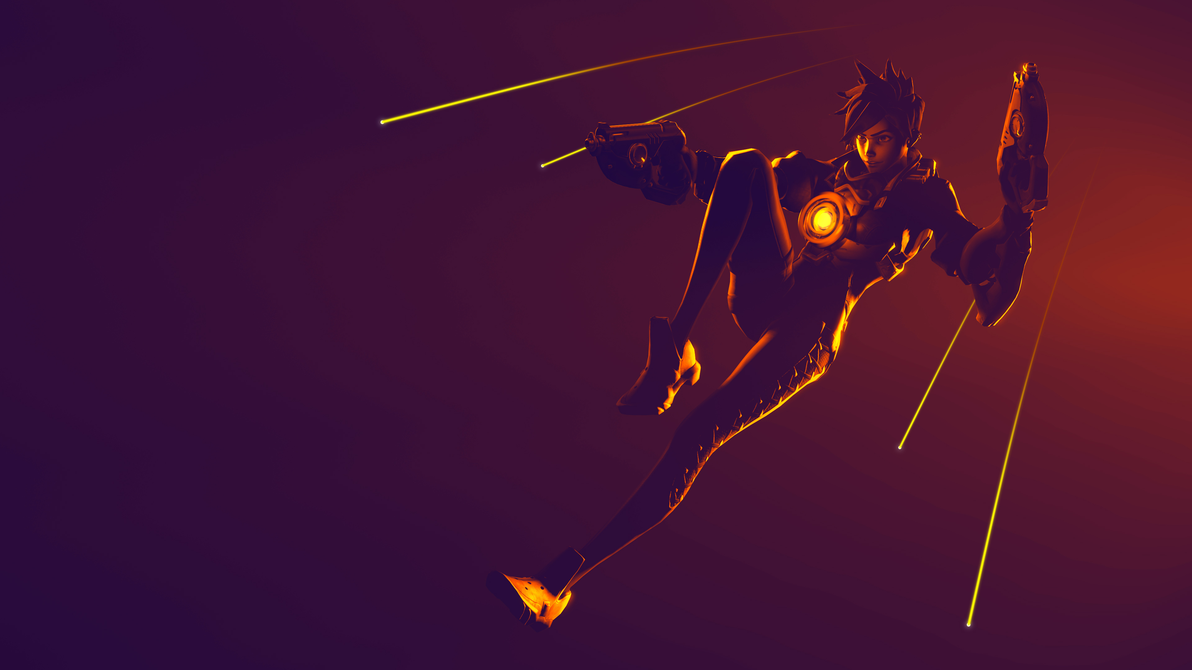 Tracer from Overwatch in digital art HD Wallpaper