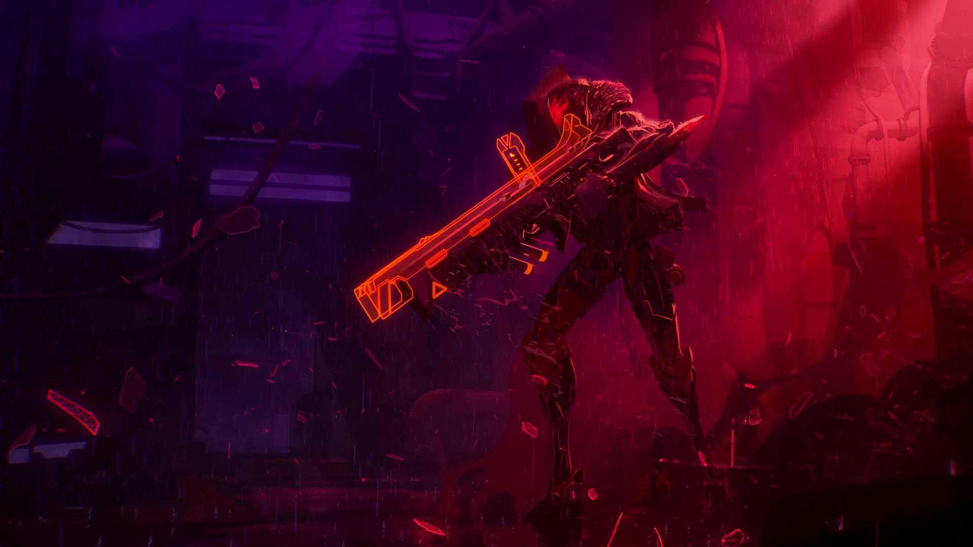 Jhin from League of Legends with glowing weapon HD Wallpaper