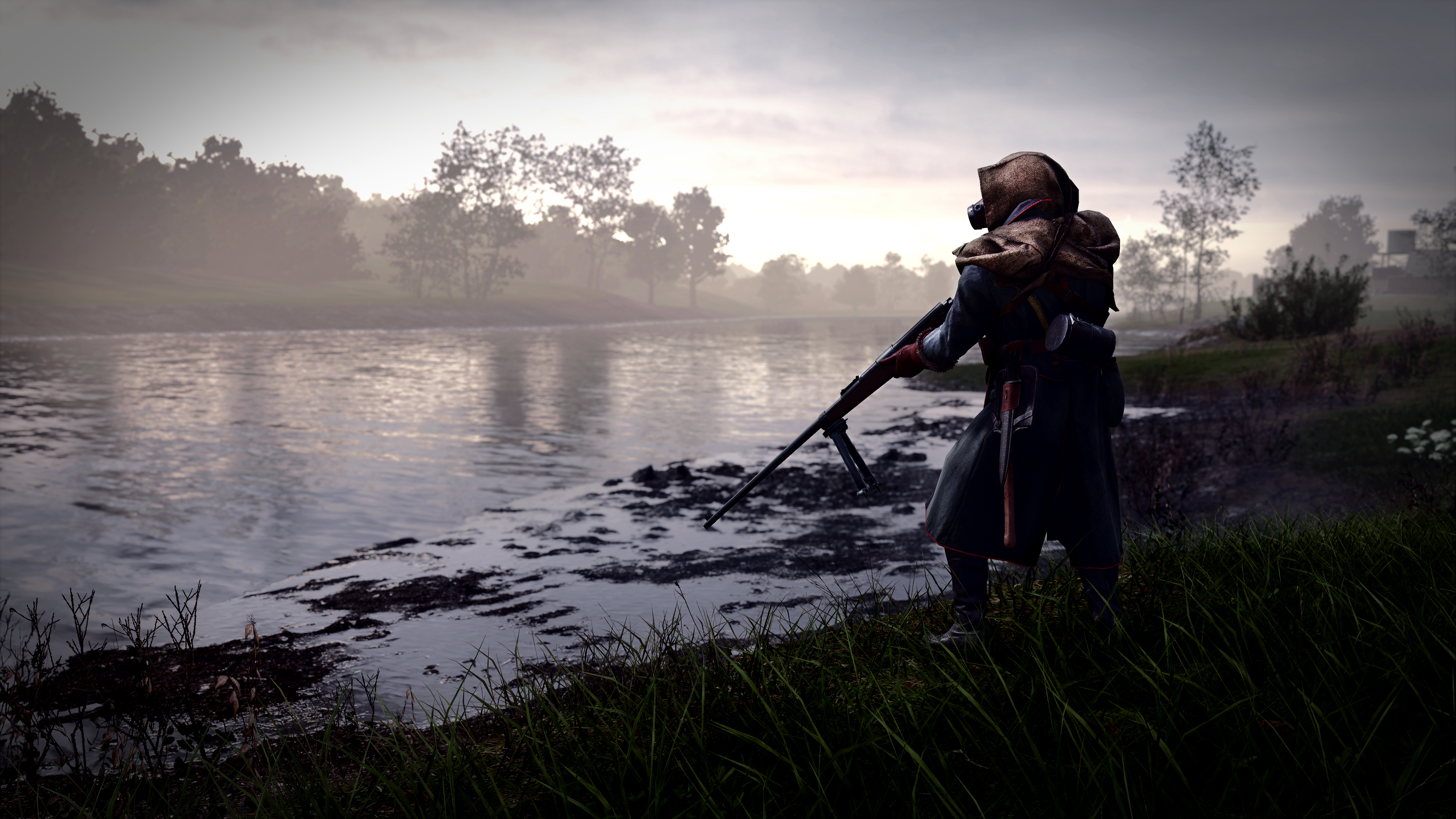 Soldier with rifle in Battlefield 1 HD Wallpaper