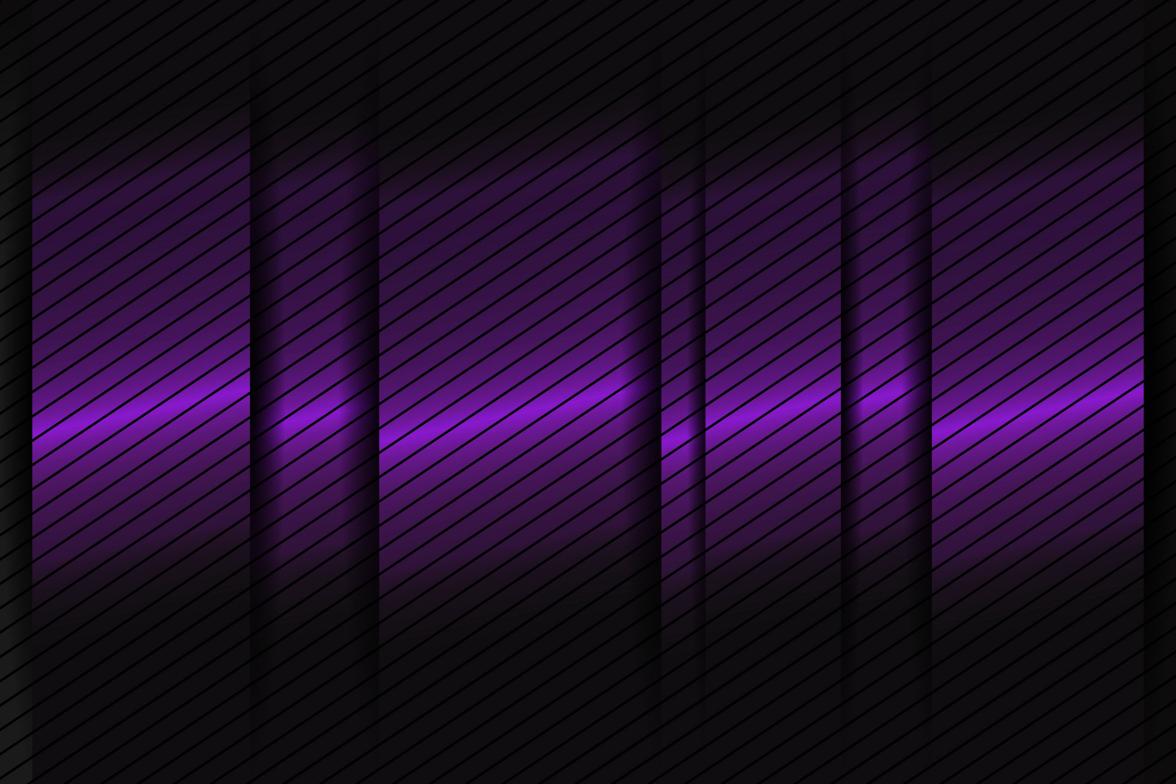 Abstract Purple Lines with Gradient Glow HD Wallpaper