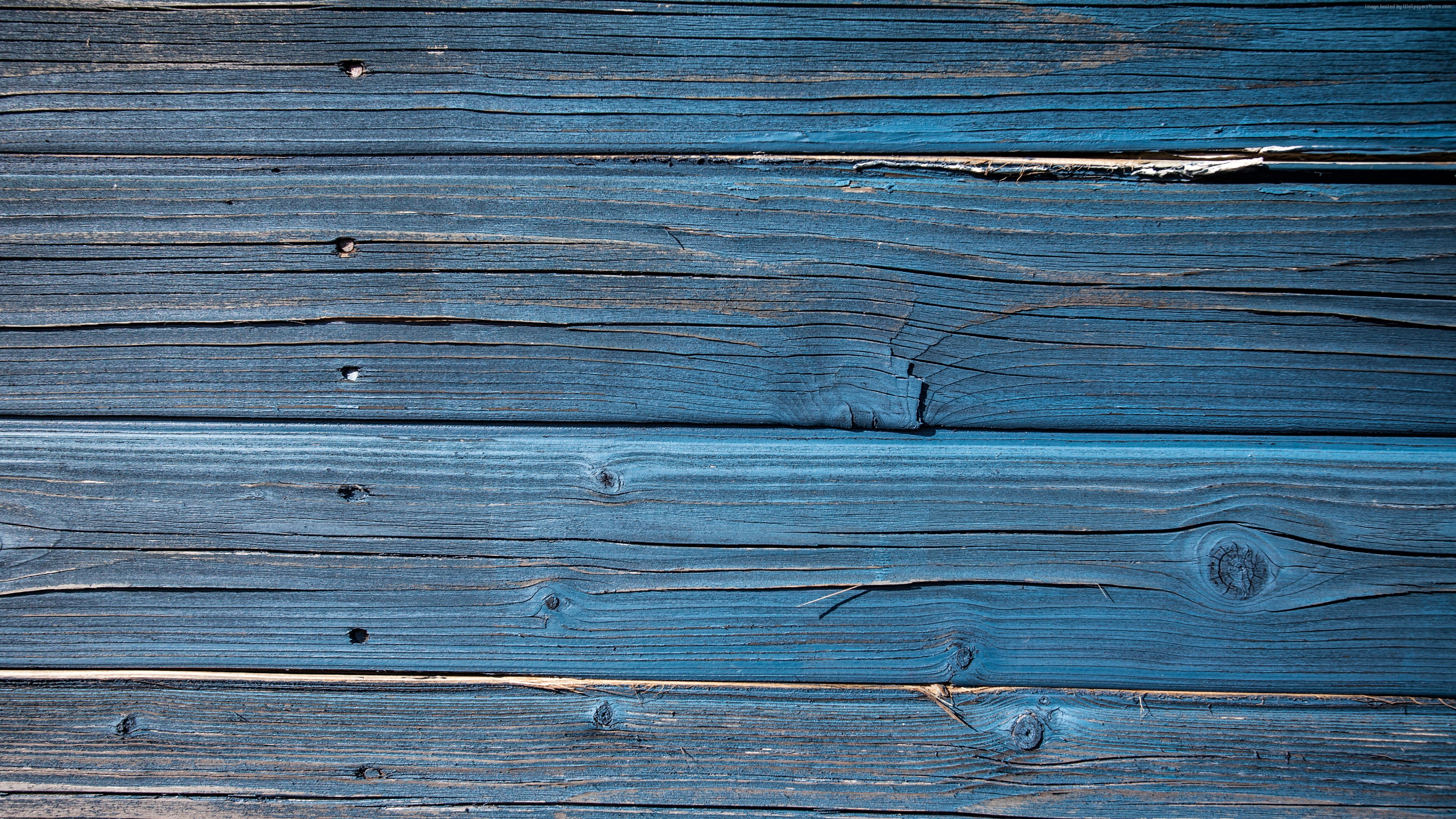 Blue wooden planks texture 4K HD Wallpaper