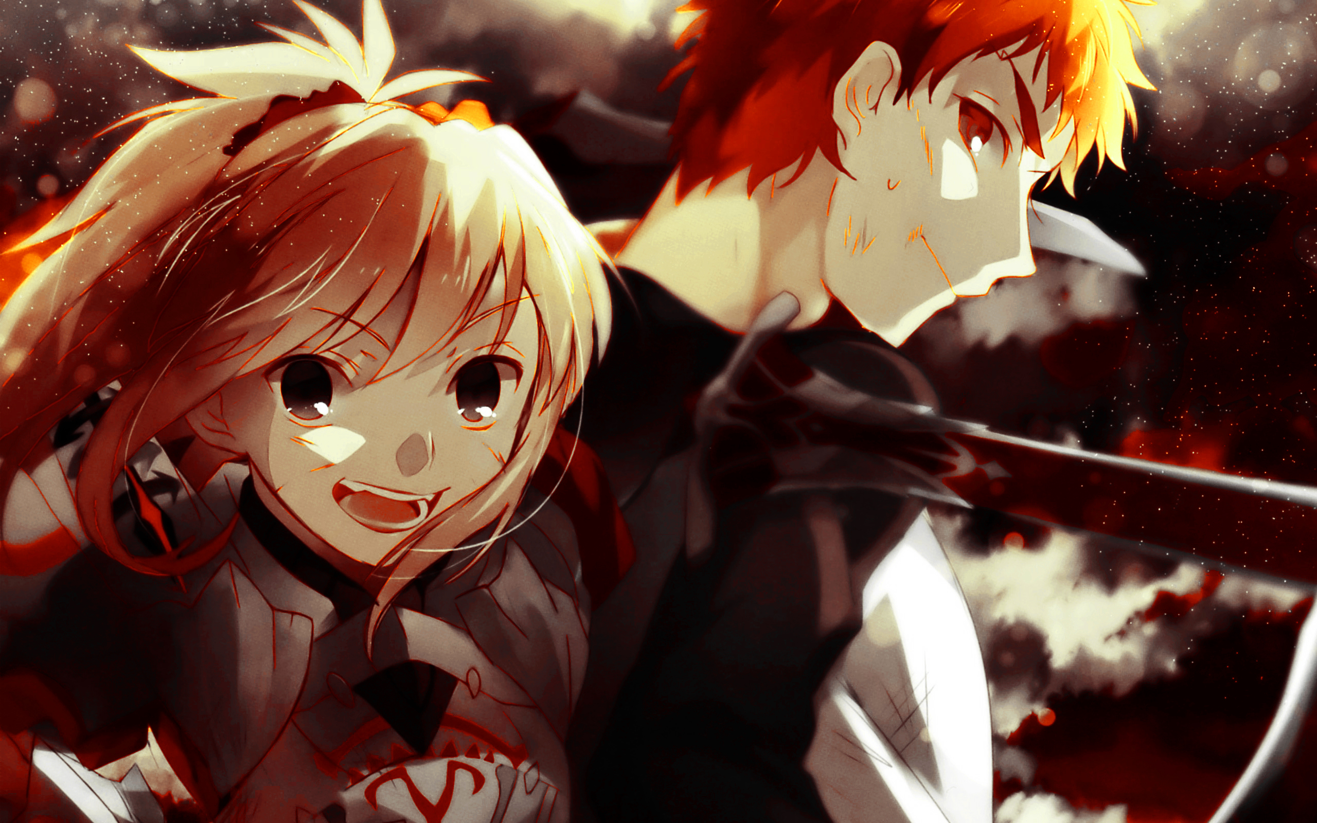 Mordred and Shirou Emiya from Fate/Apocrypha HD Wallpaper