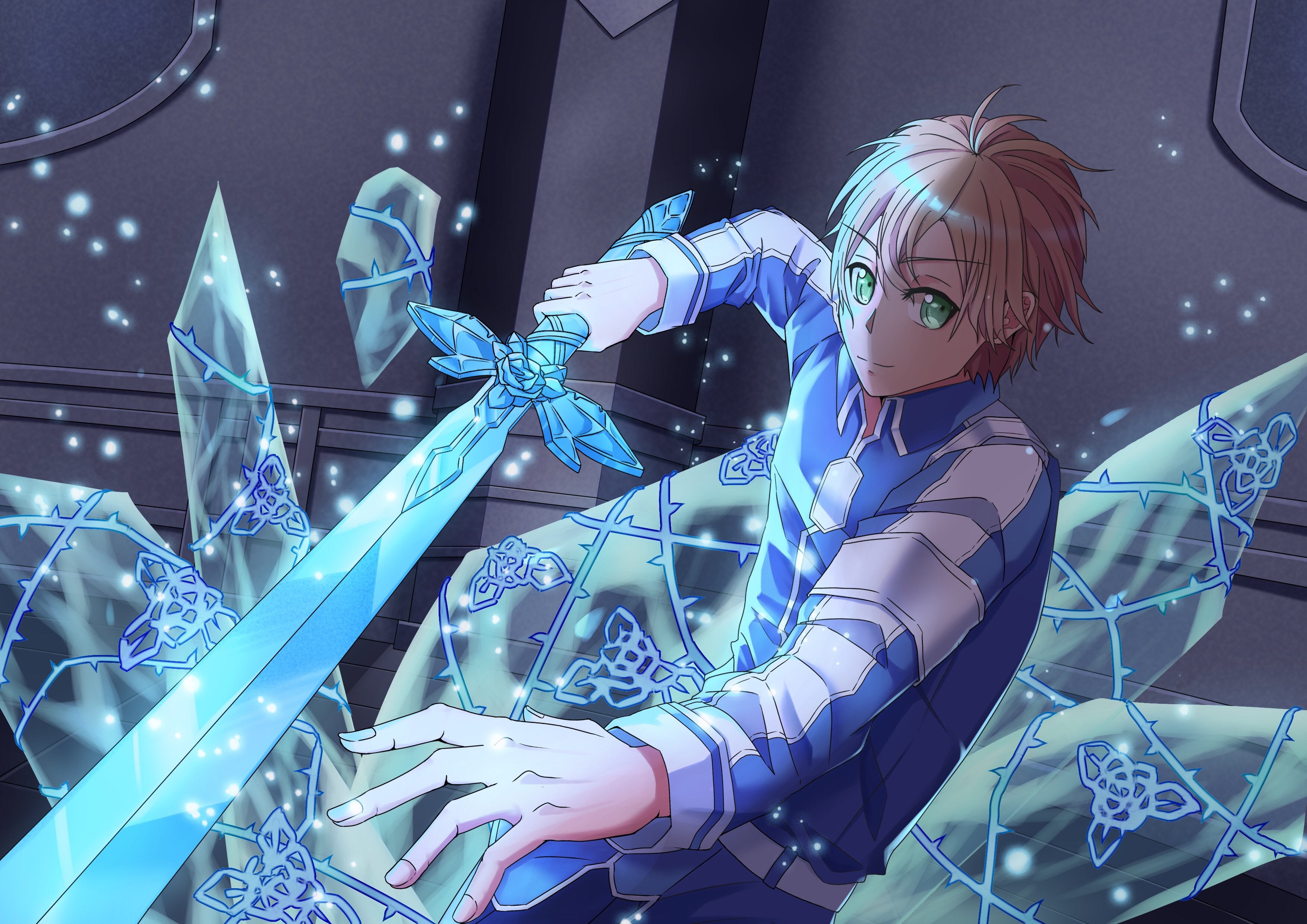 Eugeo from Sword Art Online with ice sword HD Wallpaper