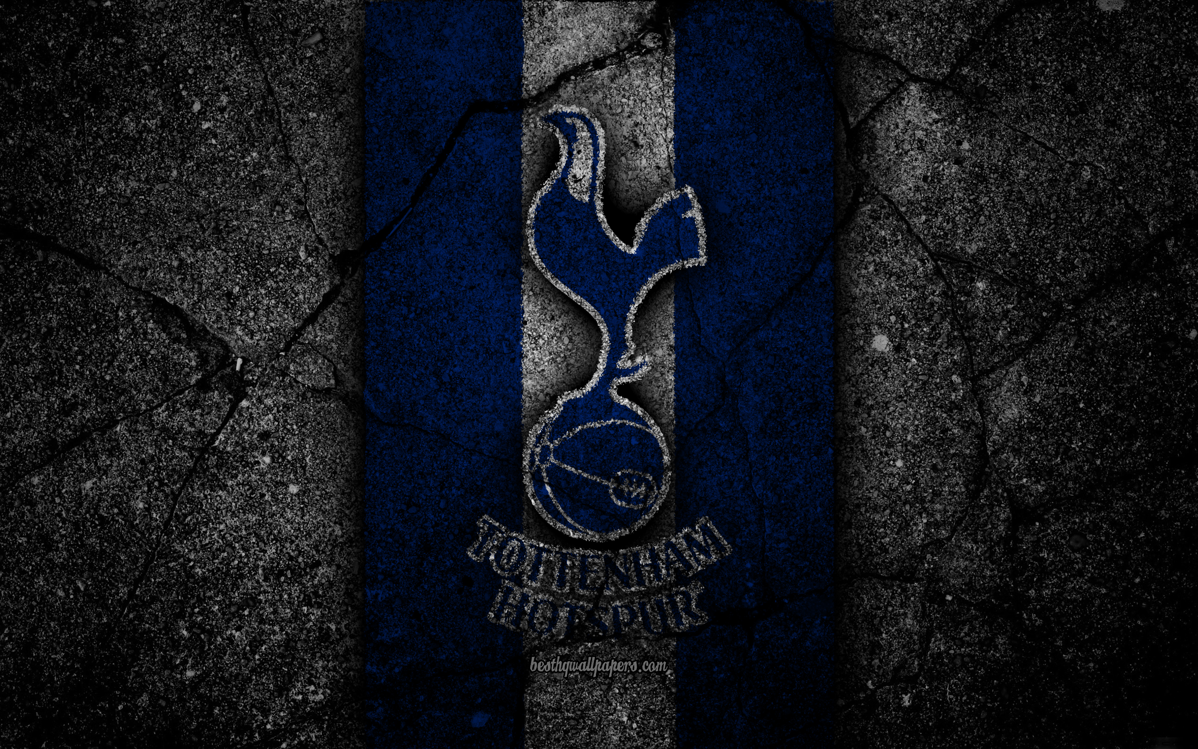 Tottenham Hotspur F.C. Logo on Textured Background HD Wallpaper