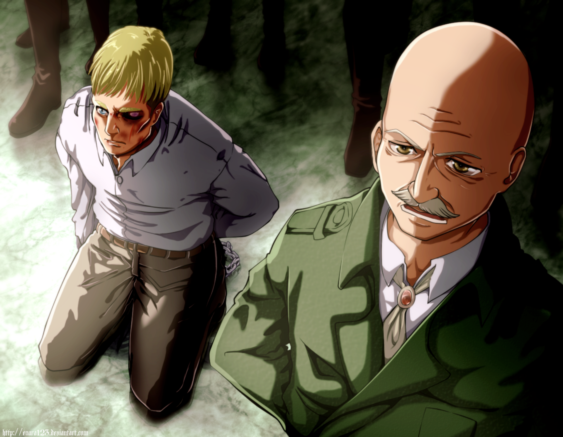 Erwin Smith and Dot Pixis from Attack on Titan HD Wallpaper