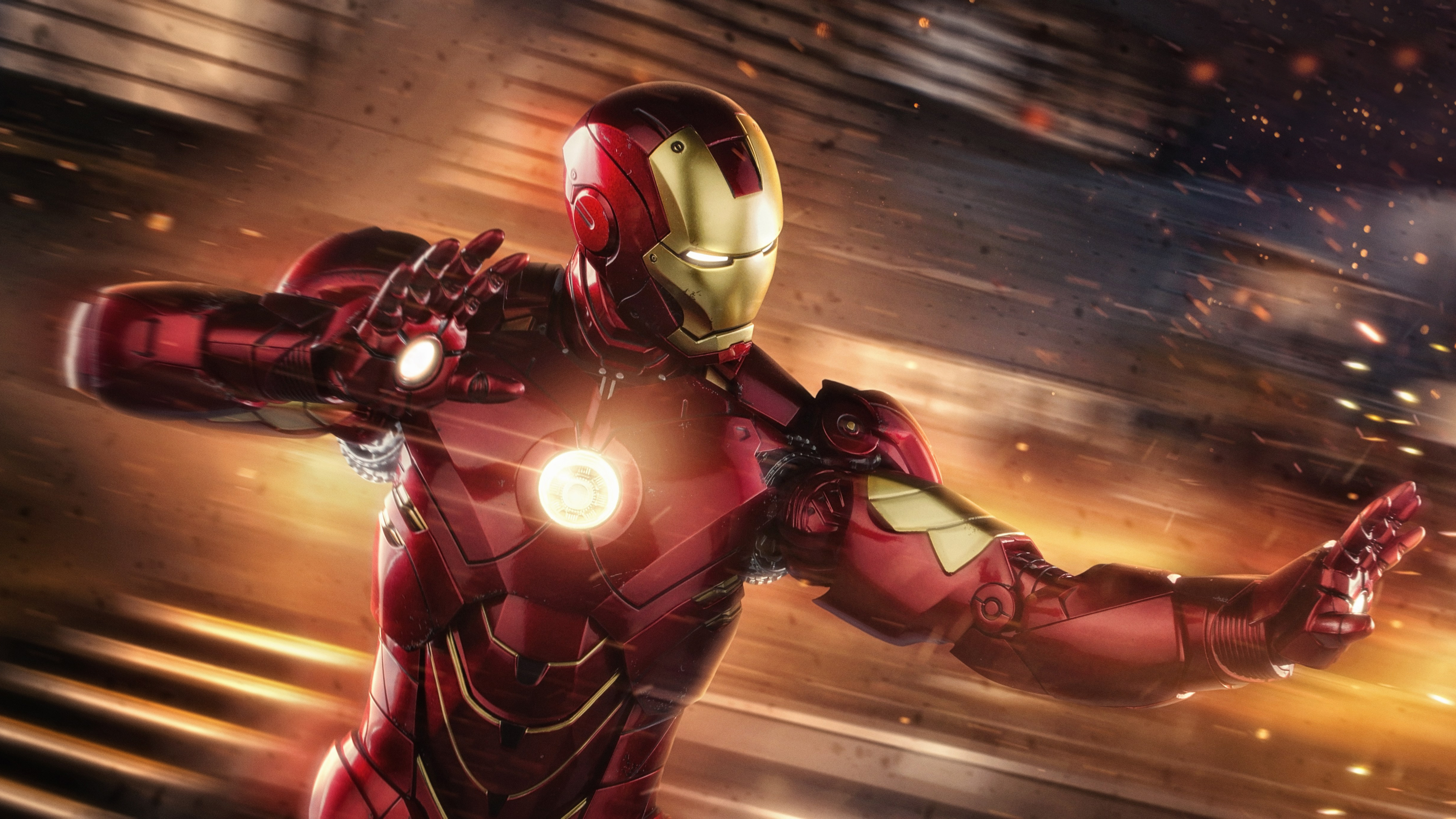 Iron Man in motion HD Wallpaper