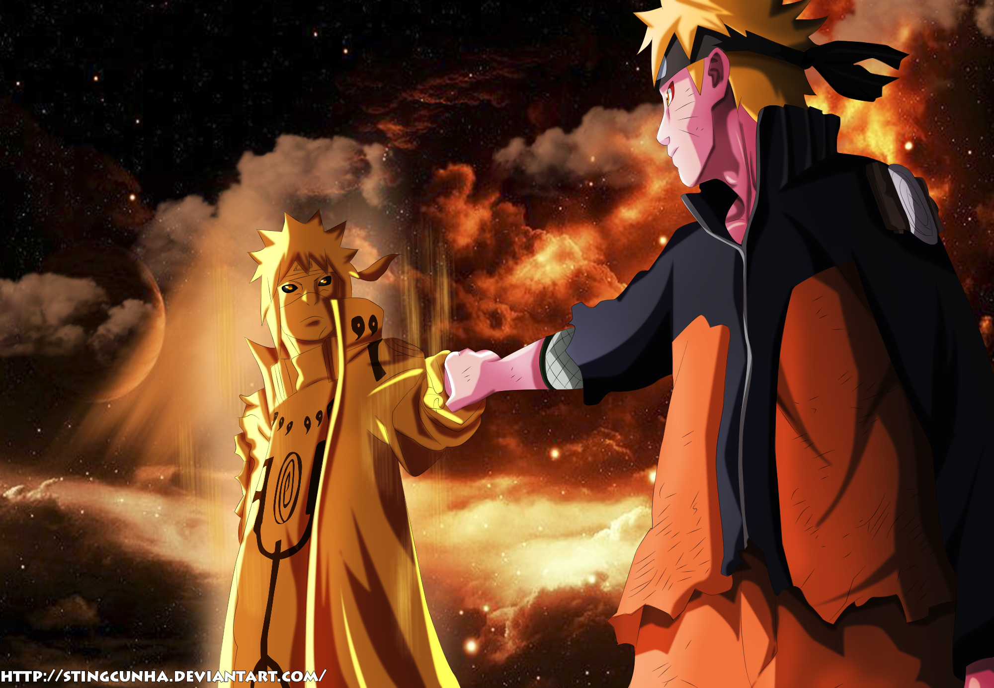 Minato Namikaze and Naruto Uzumaki from Naruto HD Wallpaper