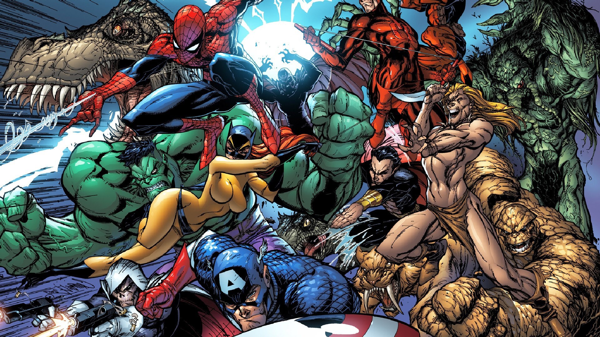 Marvel Superheroes Assemble HD Wallpaper