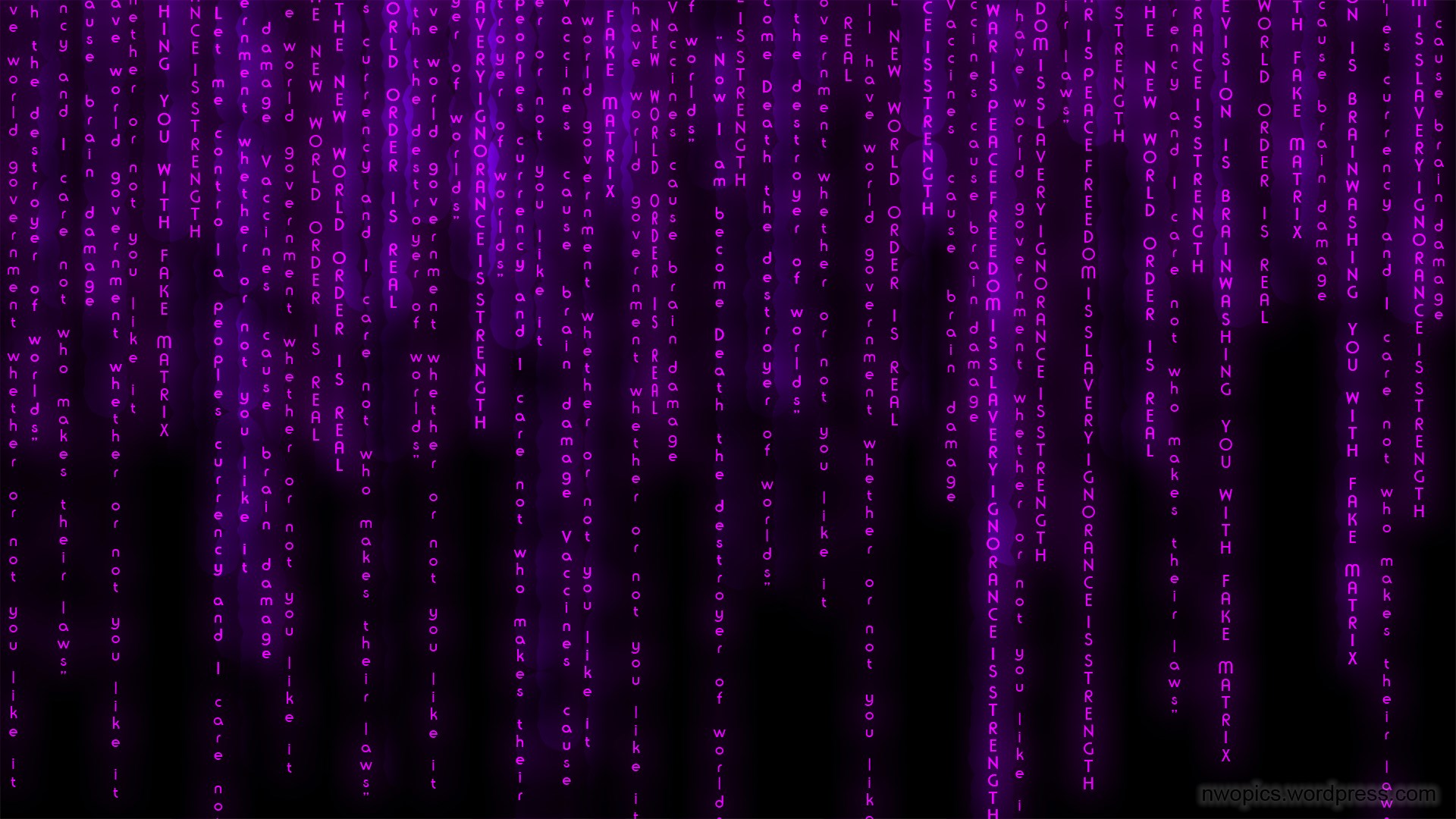 The Matrix purple digital rain HD Wallpaper