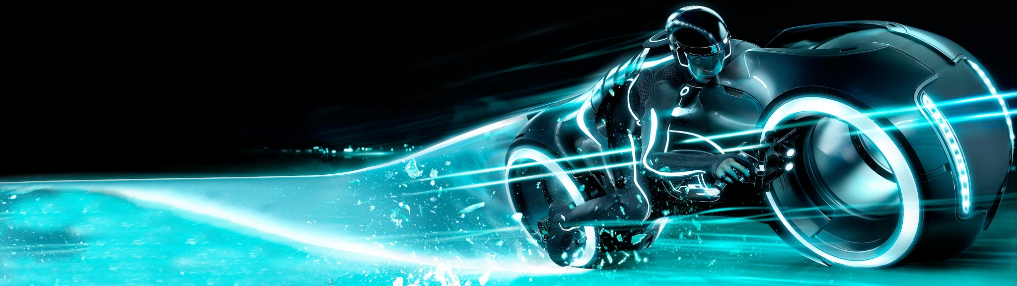 Tron Light Cycle Rider HD Wallpaper