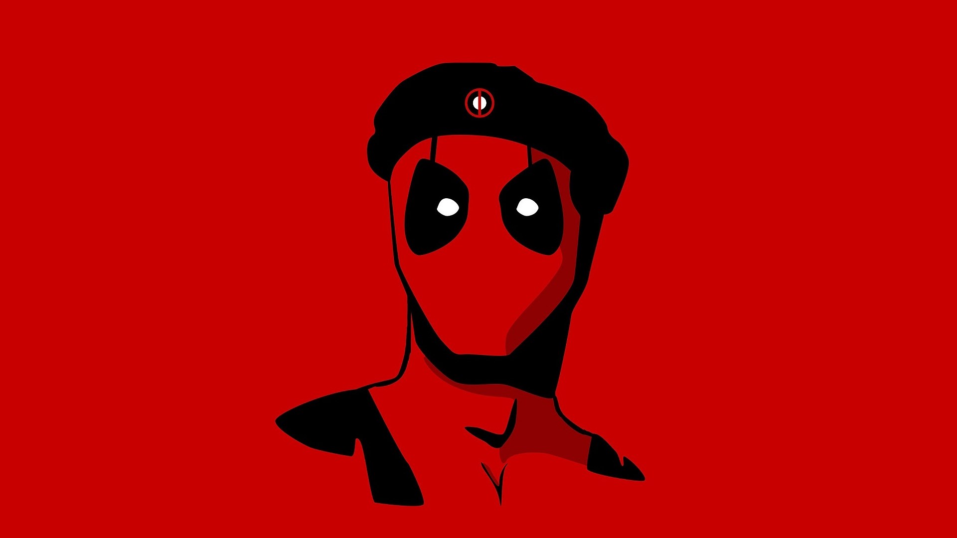 Deadpool wearing a black beret HD Wallpaper