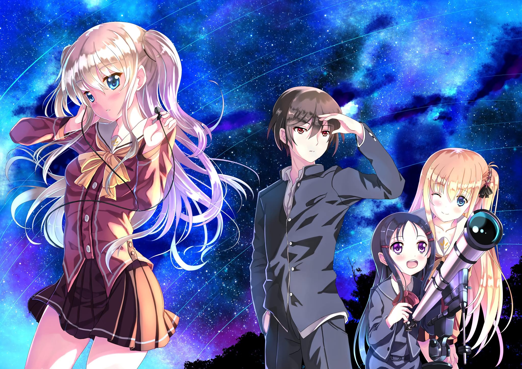 Charlotte Nao Tomori Yu Otosaka Ayumi Otosaka HD Wallpaper