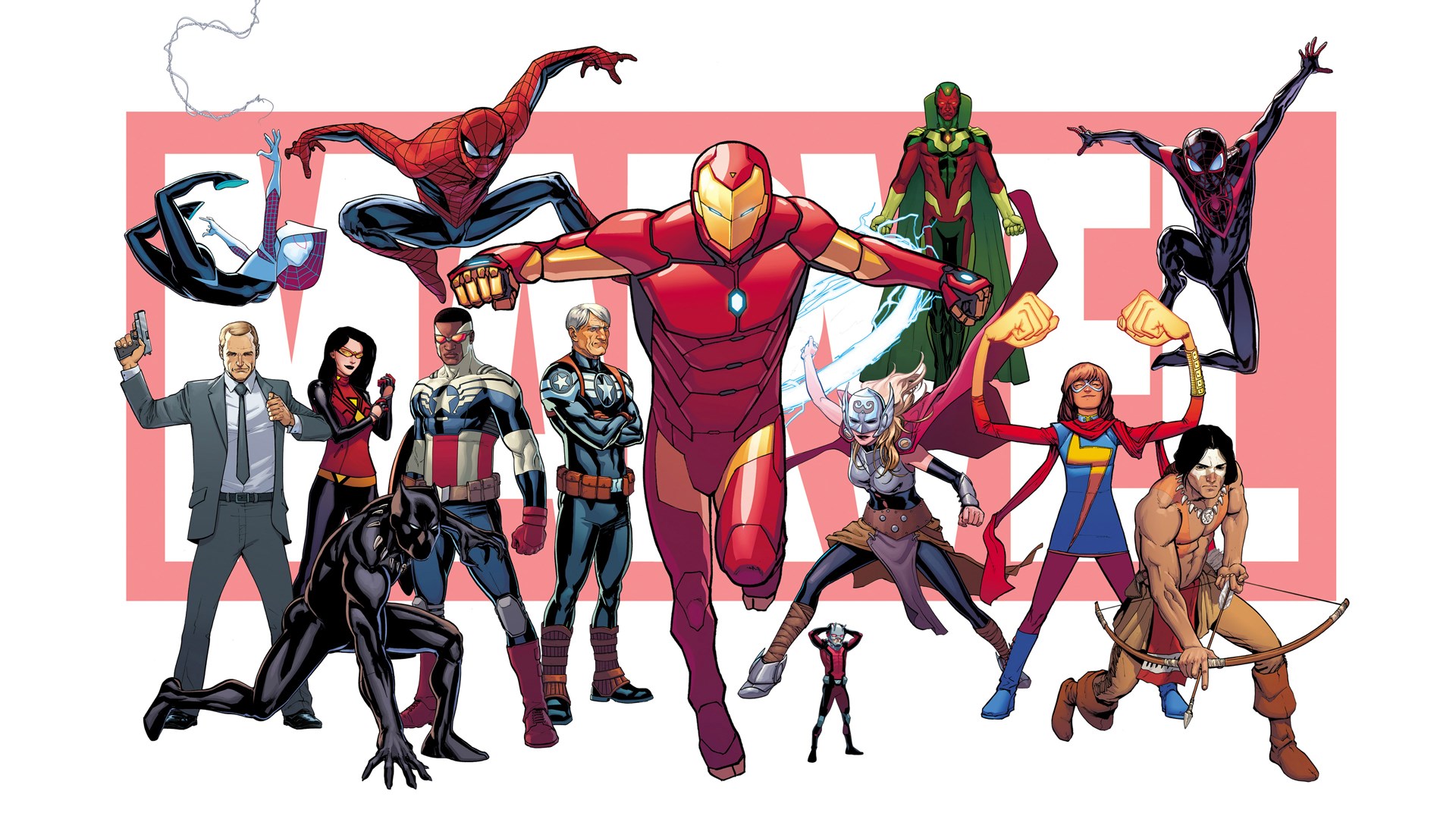 Marvel Characters Assemble HD Wallpaper
