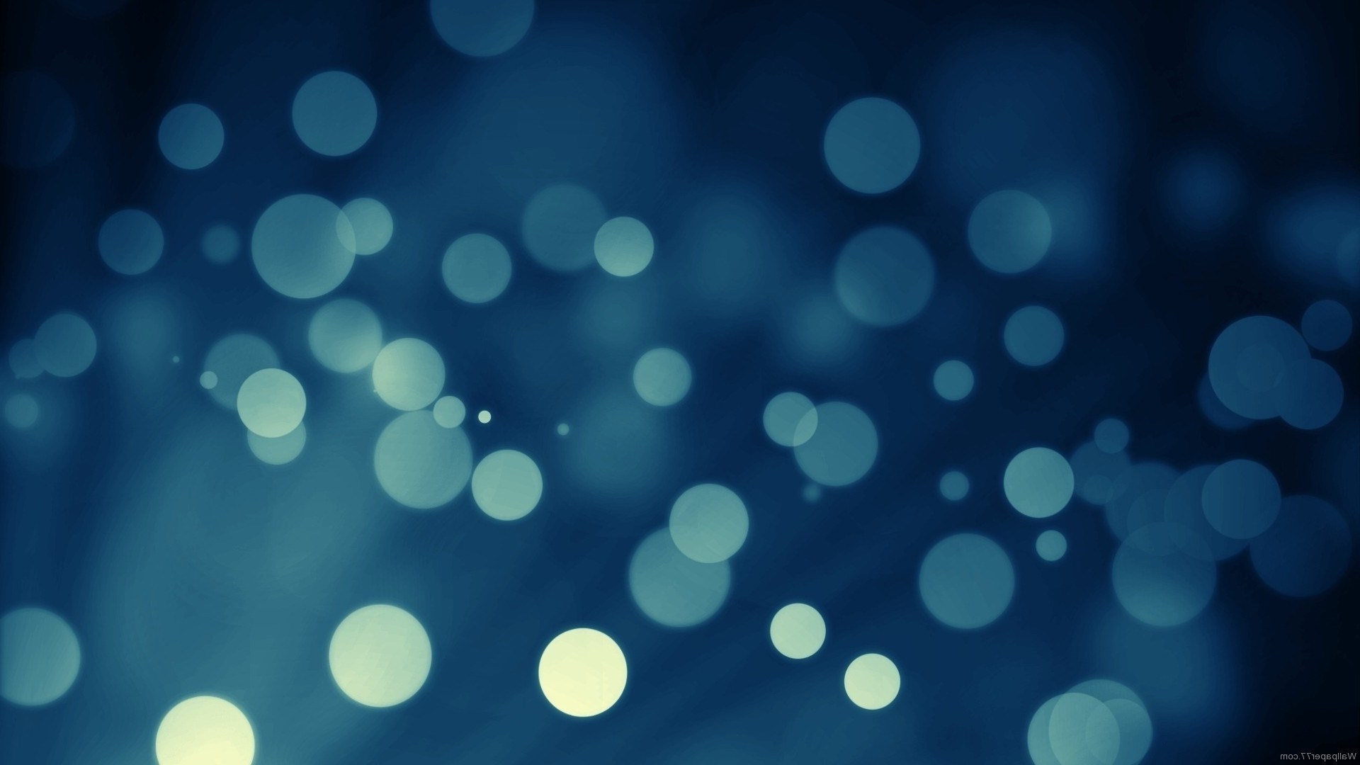 Bokeh lights on a dark blue background HD Wallpaper