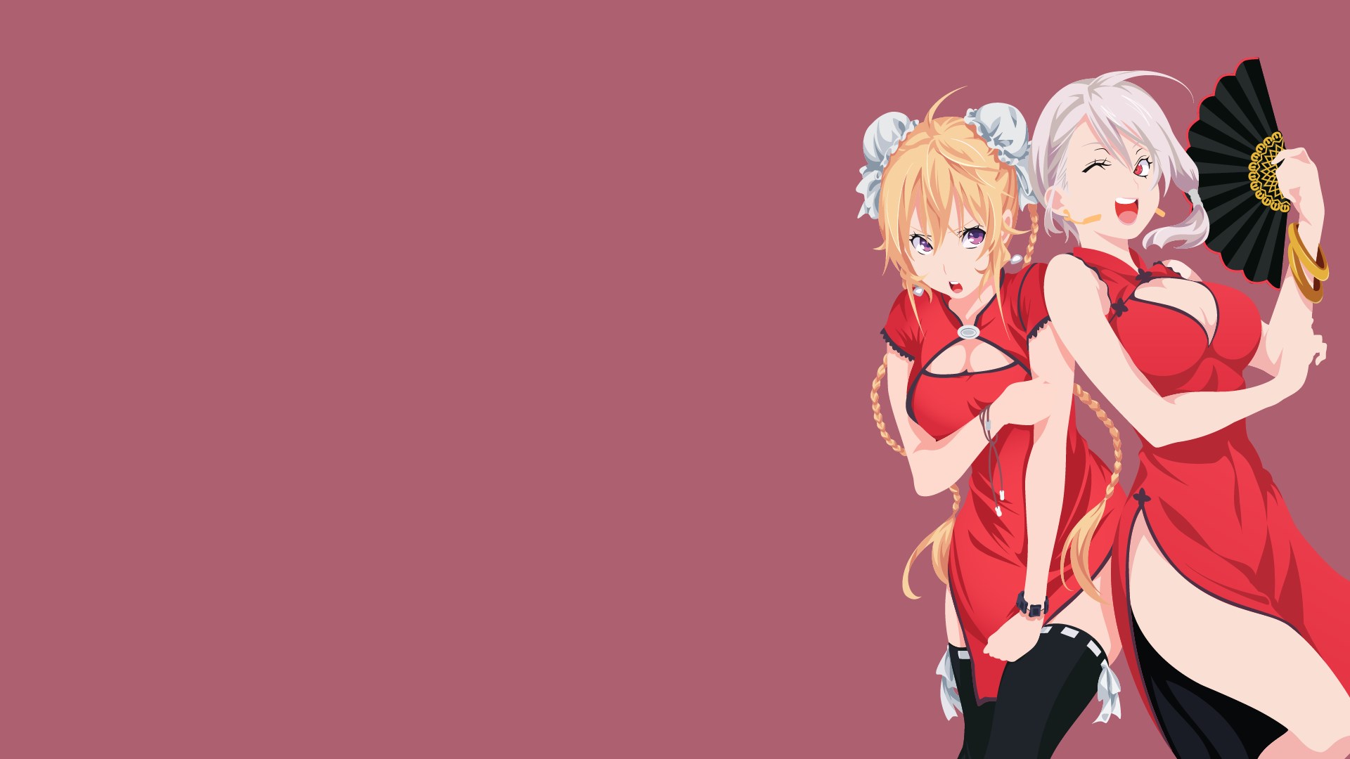 Erina Nakiri and Megumi Tadokoro from Food Wars! Shokugeki no Soma HD Wallpaper