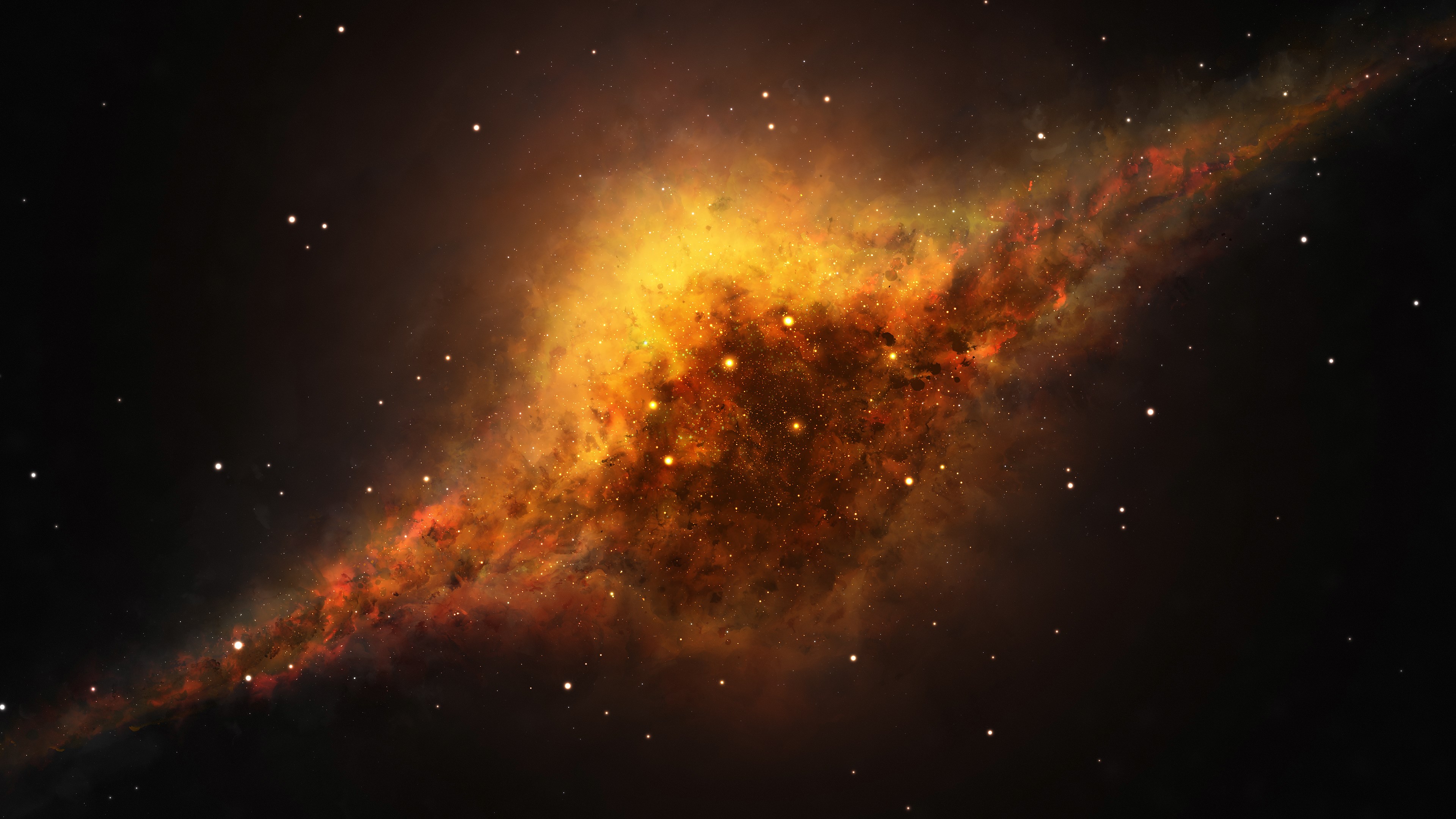 4K Galaxy Nebula with Stars HD Wallpaper