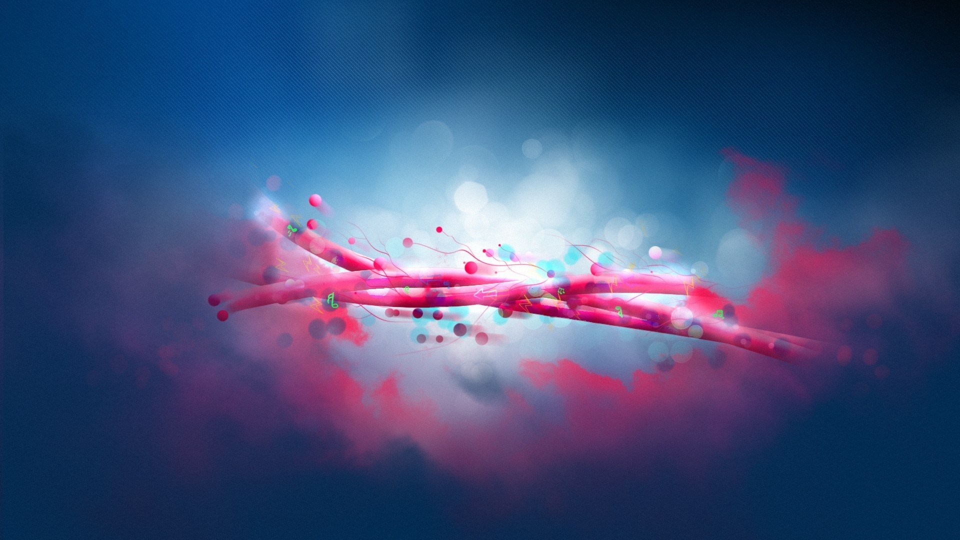 Abstract pink and blue light streaks HD Wallpaper