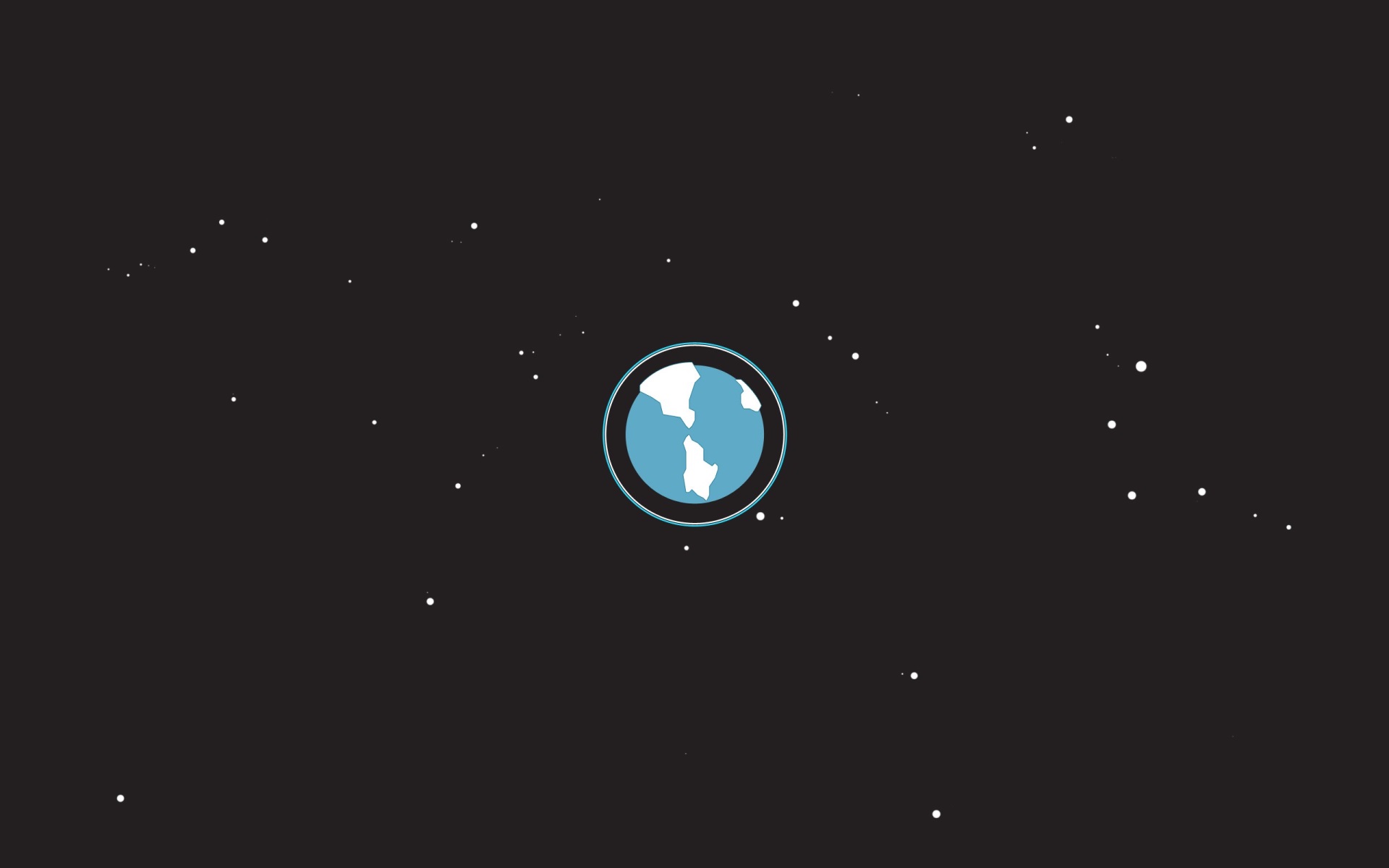 Minimalist Earth in Space HD Wallpaper