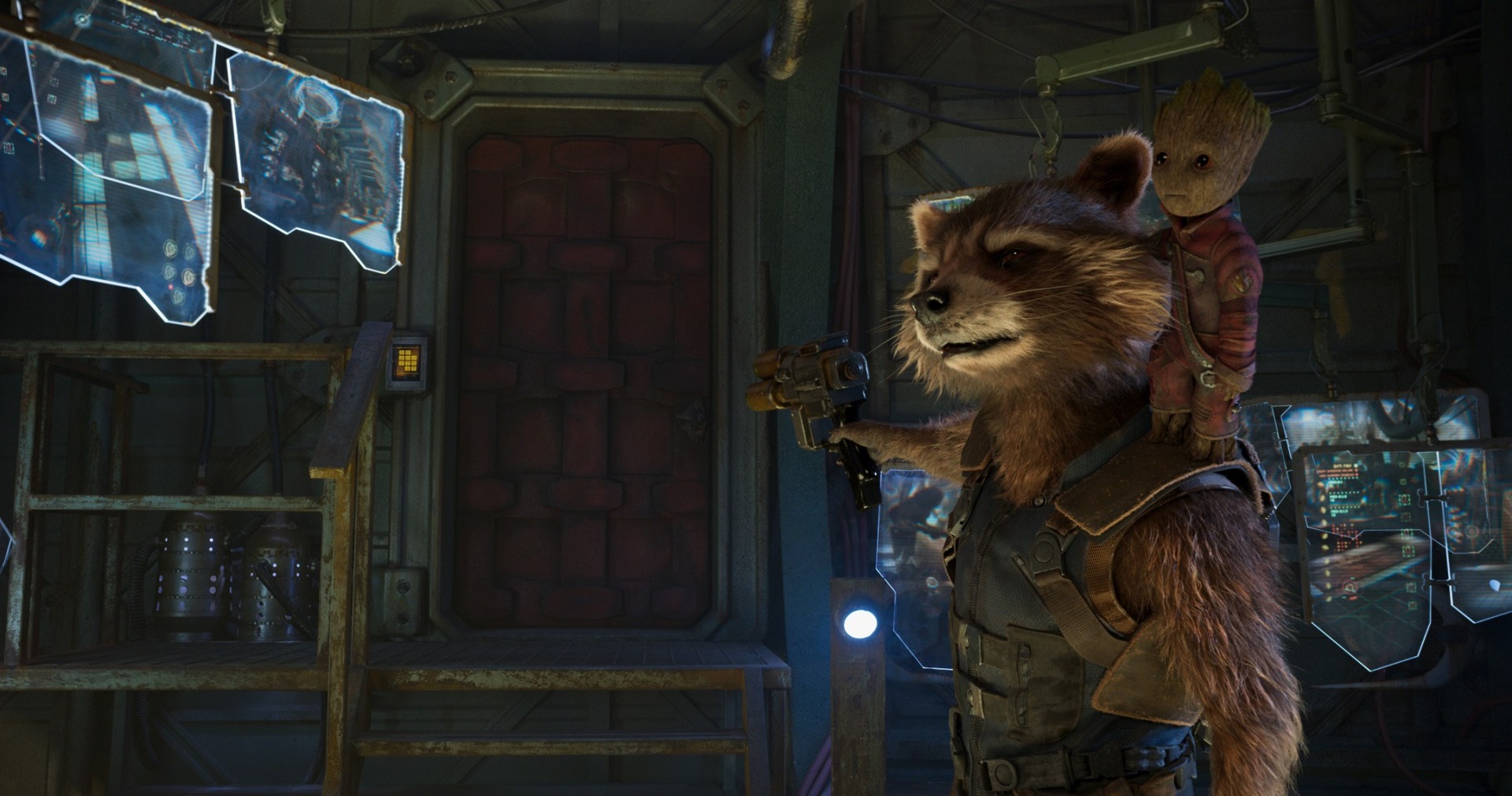 Rocket and Baby Groot from Guardians of the Galaxy HD Wallpaper