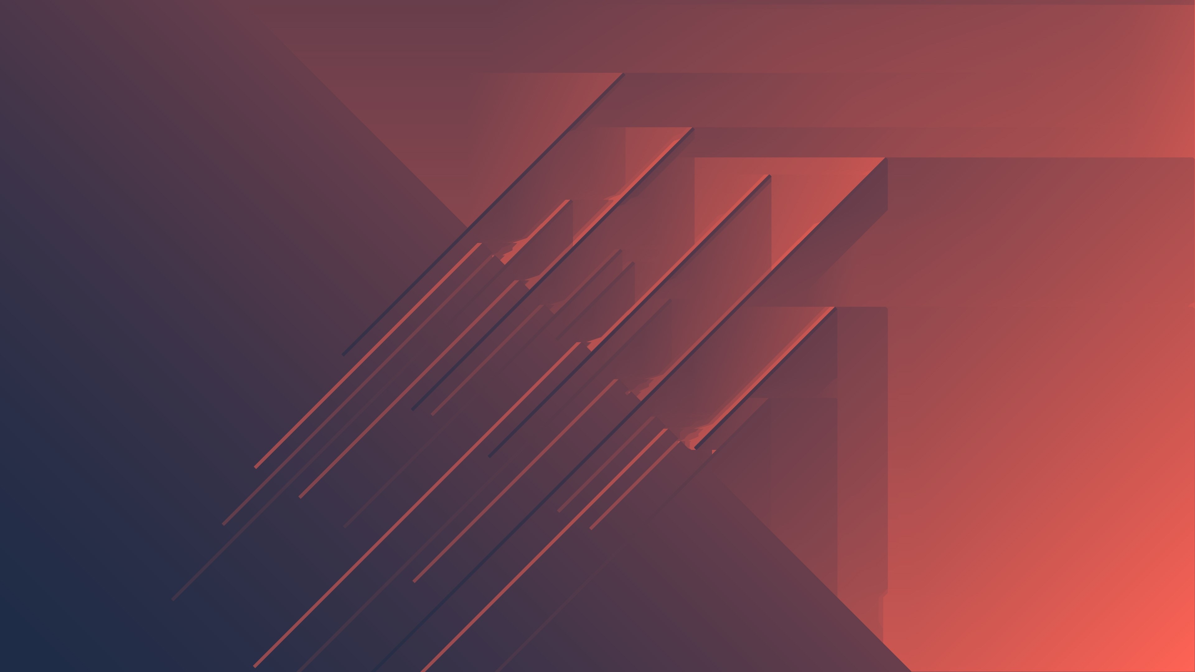 Abstract 4K Gradient Geometric Shapes HD Wallpaper
