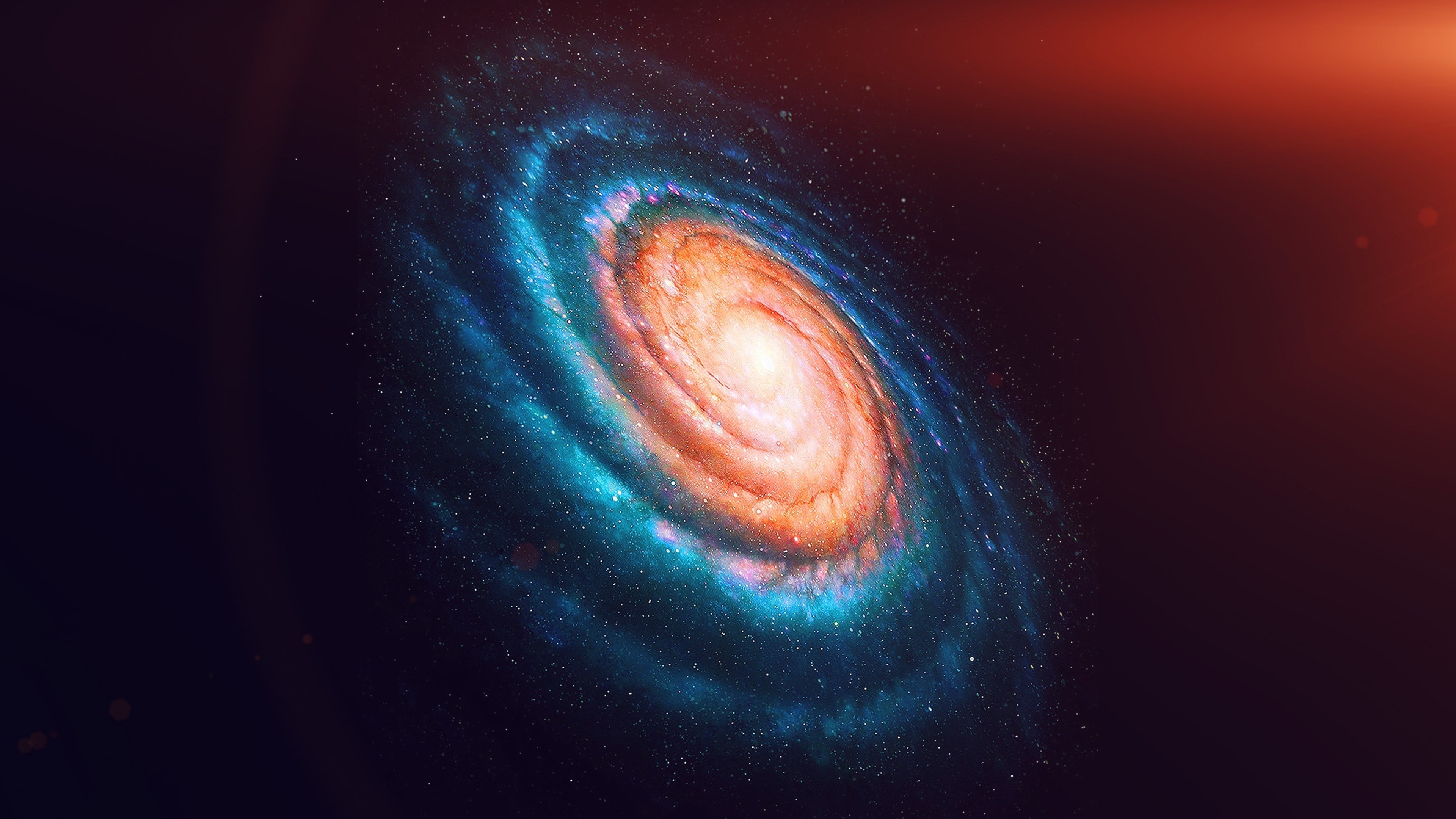 Spiral galaxy in deep space 4K HD Wallpaper