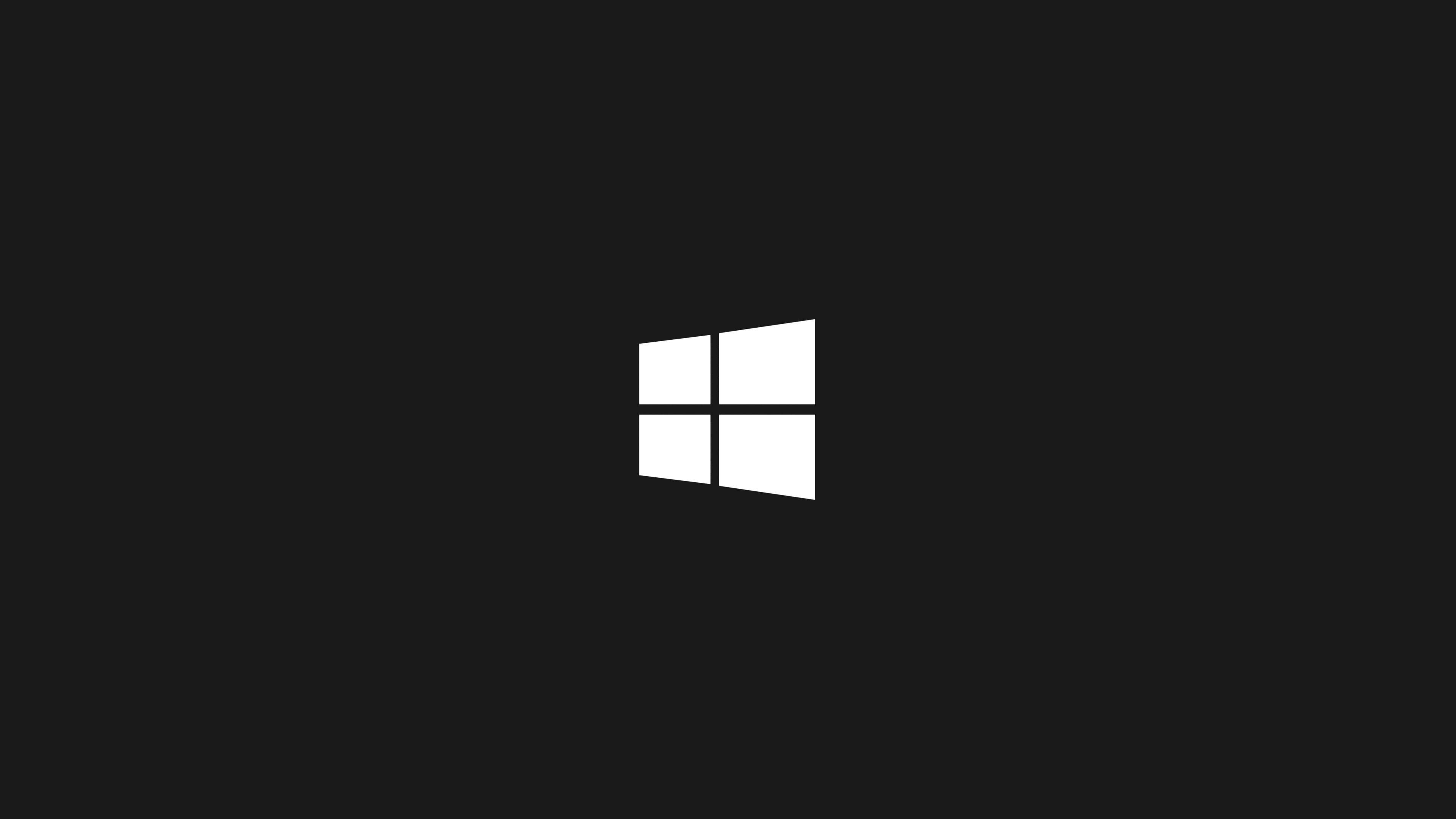Windows logo on black background 4K HD Wallpaper