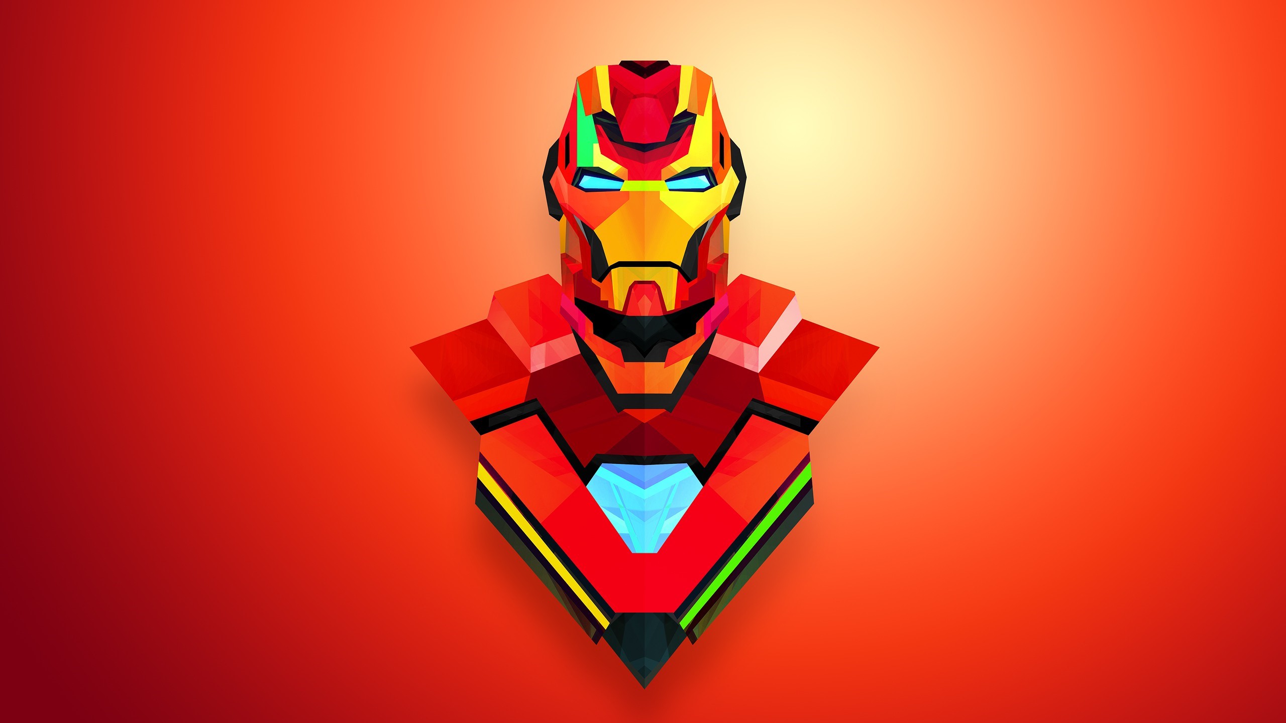 Abstract Iron Man Bust by Justin Maller HD Wallpaper
