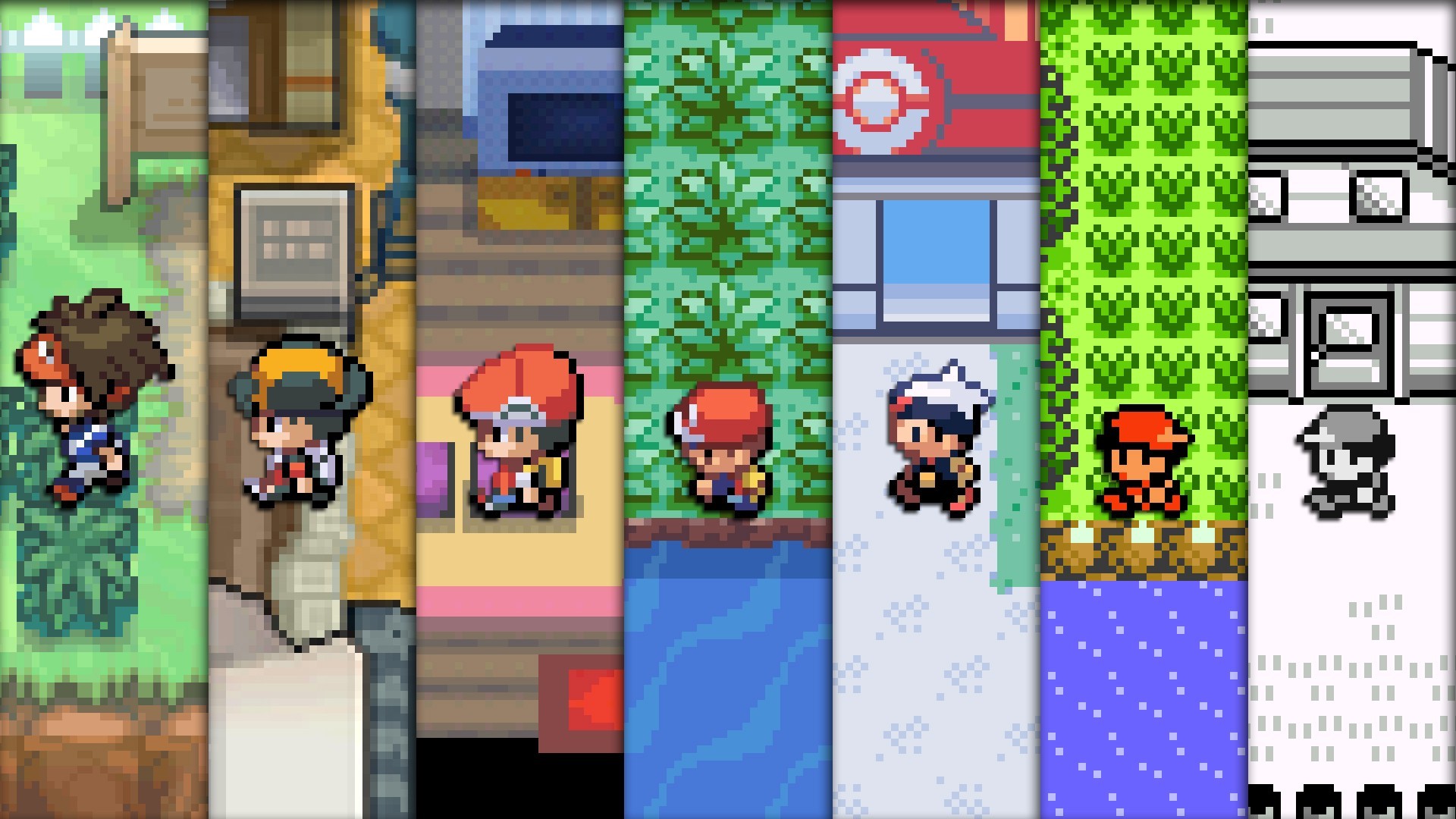 Pokemon characters from various game generations HD Wallpaper