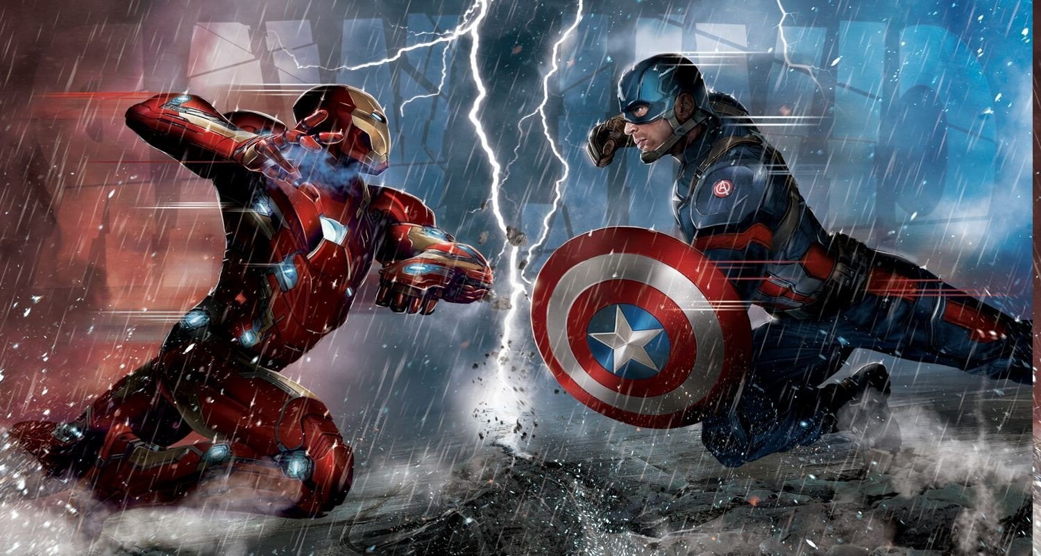 Iron Man vs Captain America in Civil War Artwork HD Wallpaper